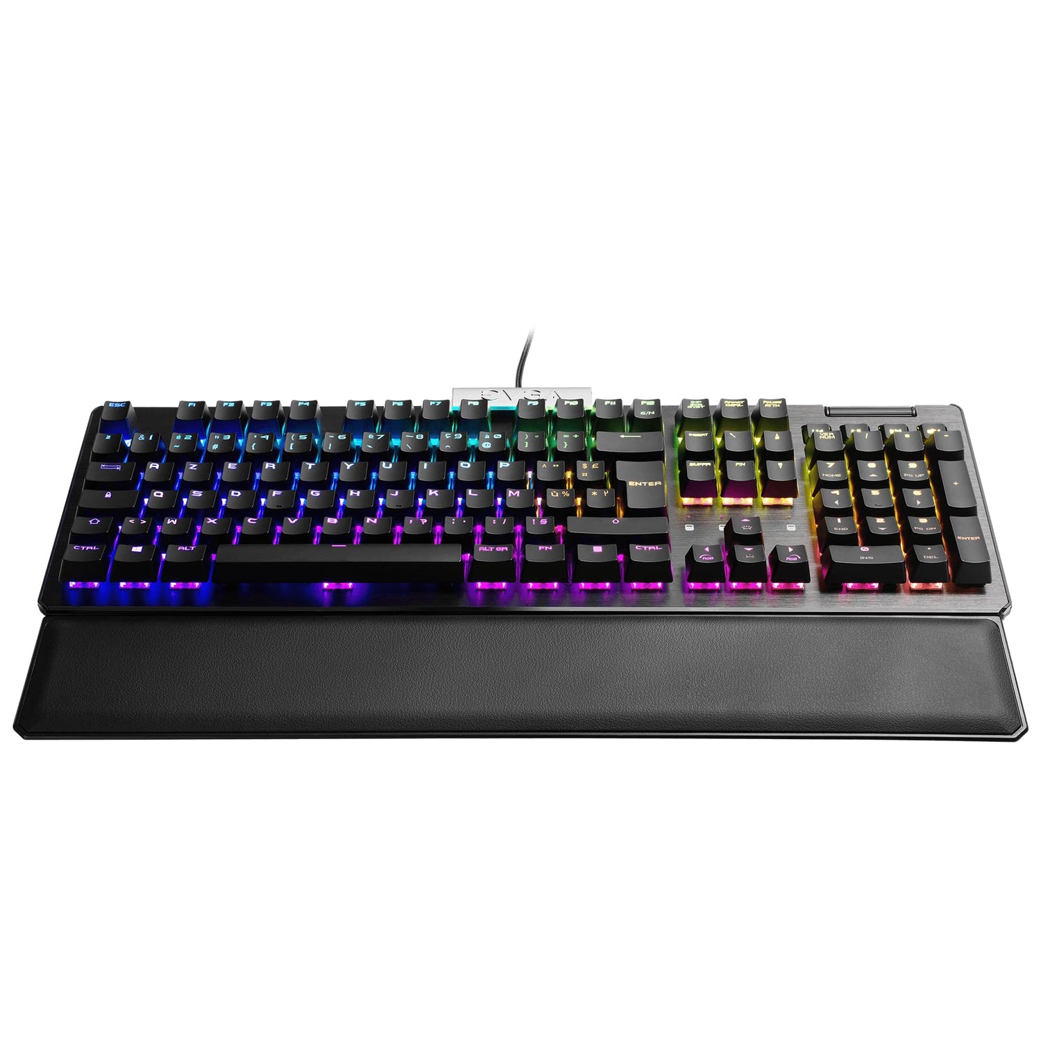 EVGA Z15 RGB Gaming Keyboard, RGB Backlit LED, Hot Swappable Mechanical Kailh Speed Silver Switches (Linear)
