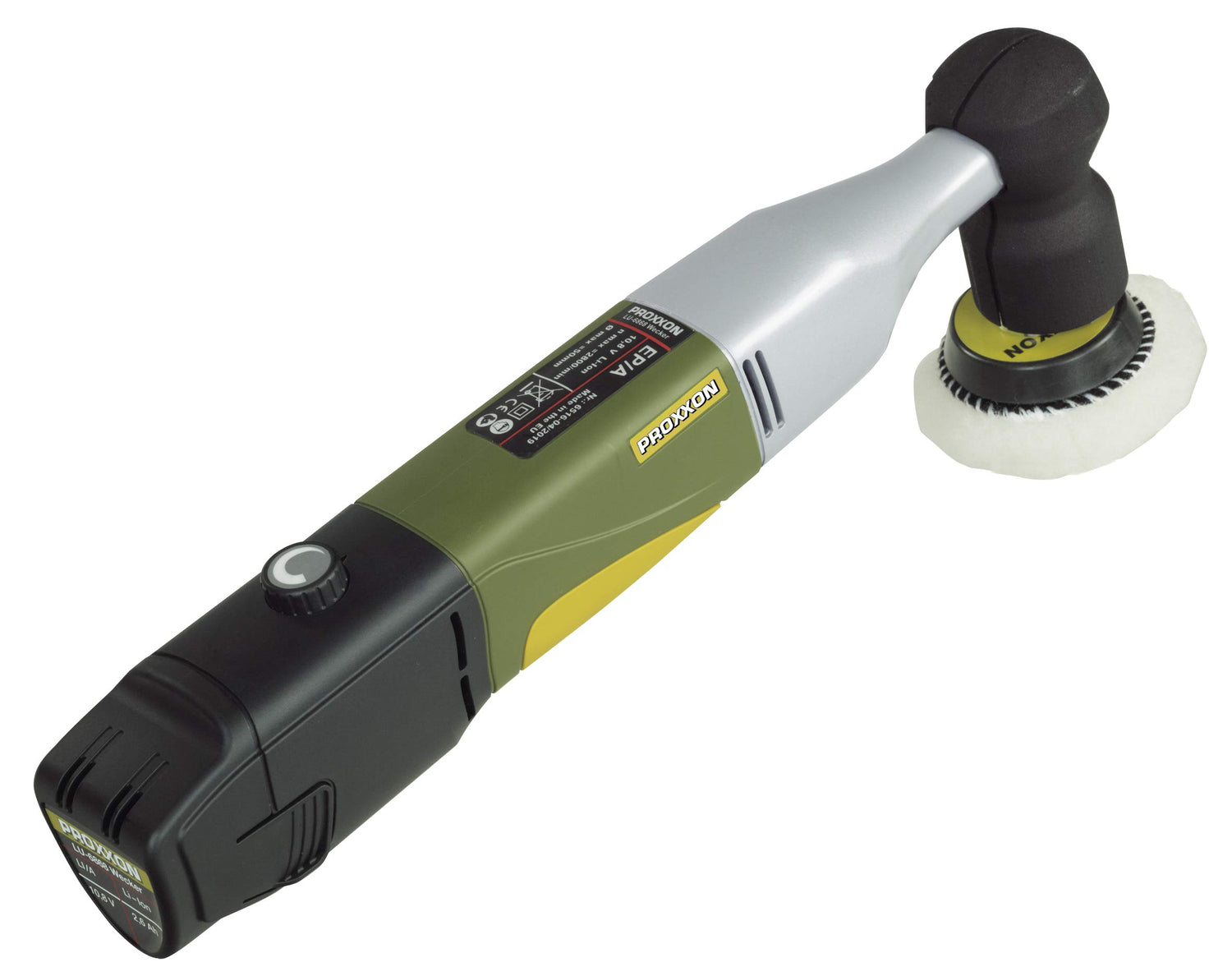 Proxxon Pulidora excéntrica con batería EP/A (sin batería, velocidad de rotación 1100-2600/min, voltaje 10,8 V, pulidora compacta, con maletín y accesorios) 29837