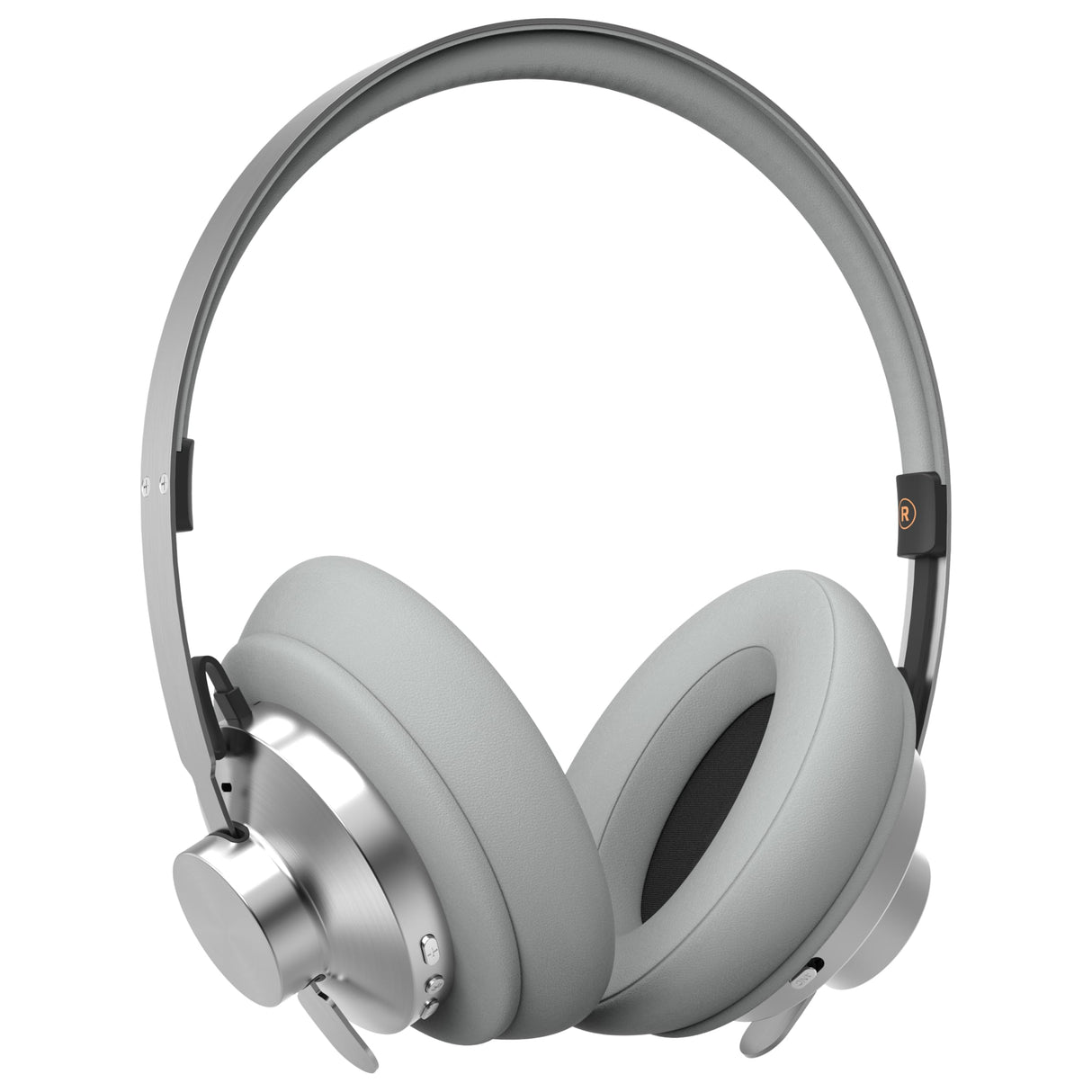 ECHO Head Band - Auriculares de Audio inalámbricos ANC, Color Gris Metal, reducción de Ruido Activa, diseño de Arco, Calidad de Sonido Premium