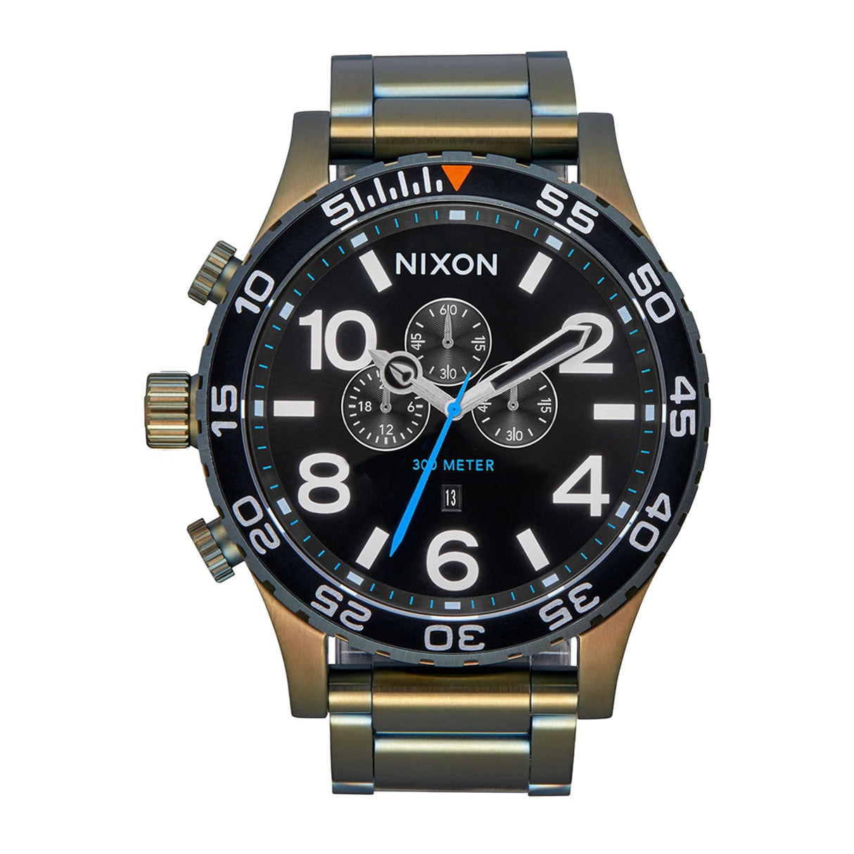 Nixon Reloj Analógico para Hombres de Cuarzo japonés con Correa en Acero Inoxidable A1389-5092-00