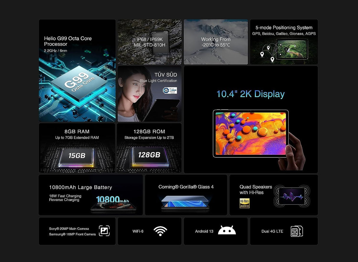 Doogee R10 10.3 8GB/128GB Plata - Tablet Marca