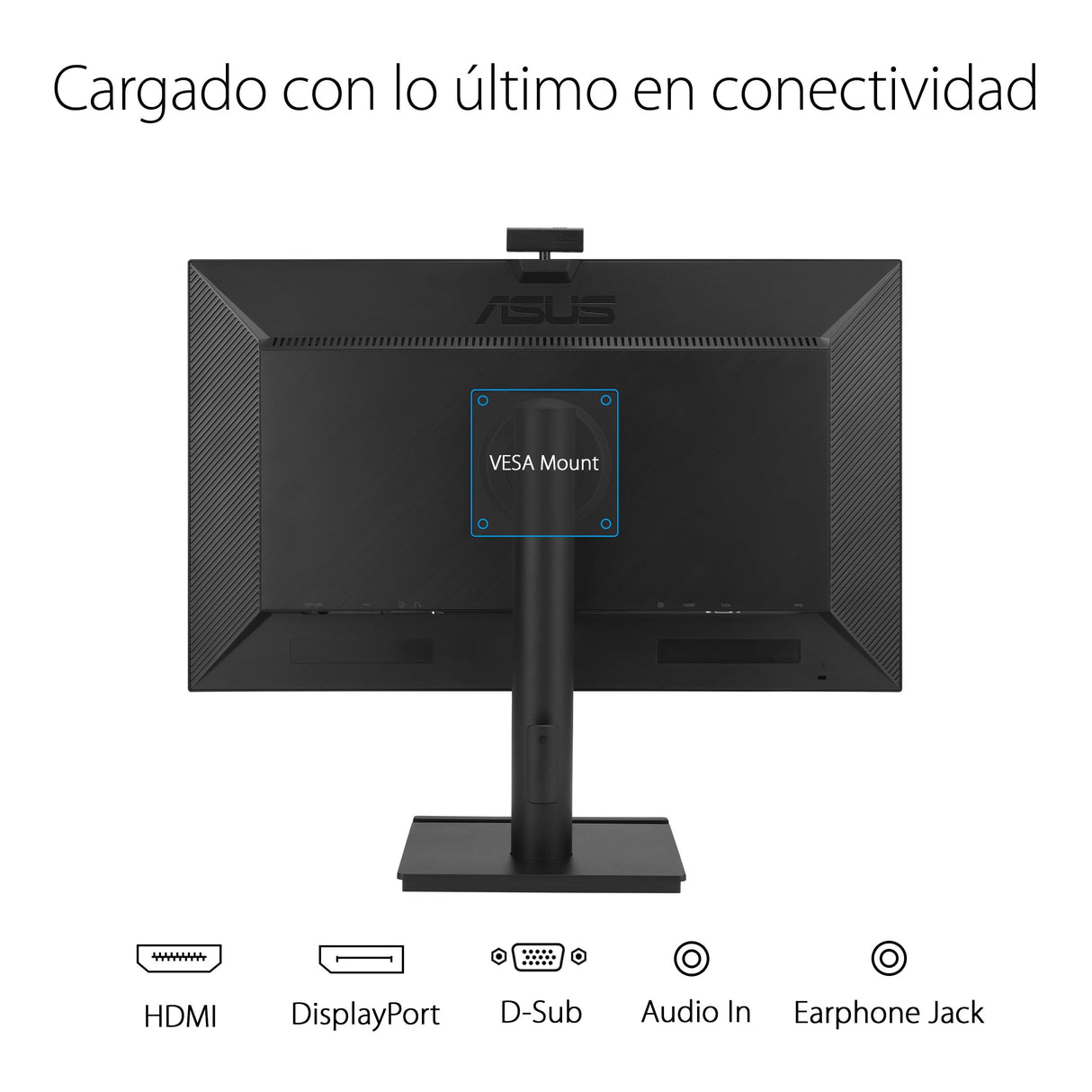 ASUS BE249QFK - Monitor para videoconferencias de 24", Full HD, IPS, 100 Hz, sin Marco, cámara Full HD, ergonómico, HDMI, Eye Care, Baja luz Azul, antiparpadeo, Montaje en Pared, sostenibilidad