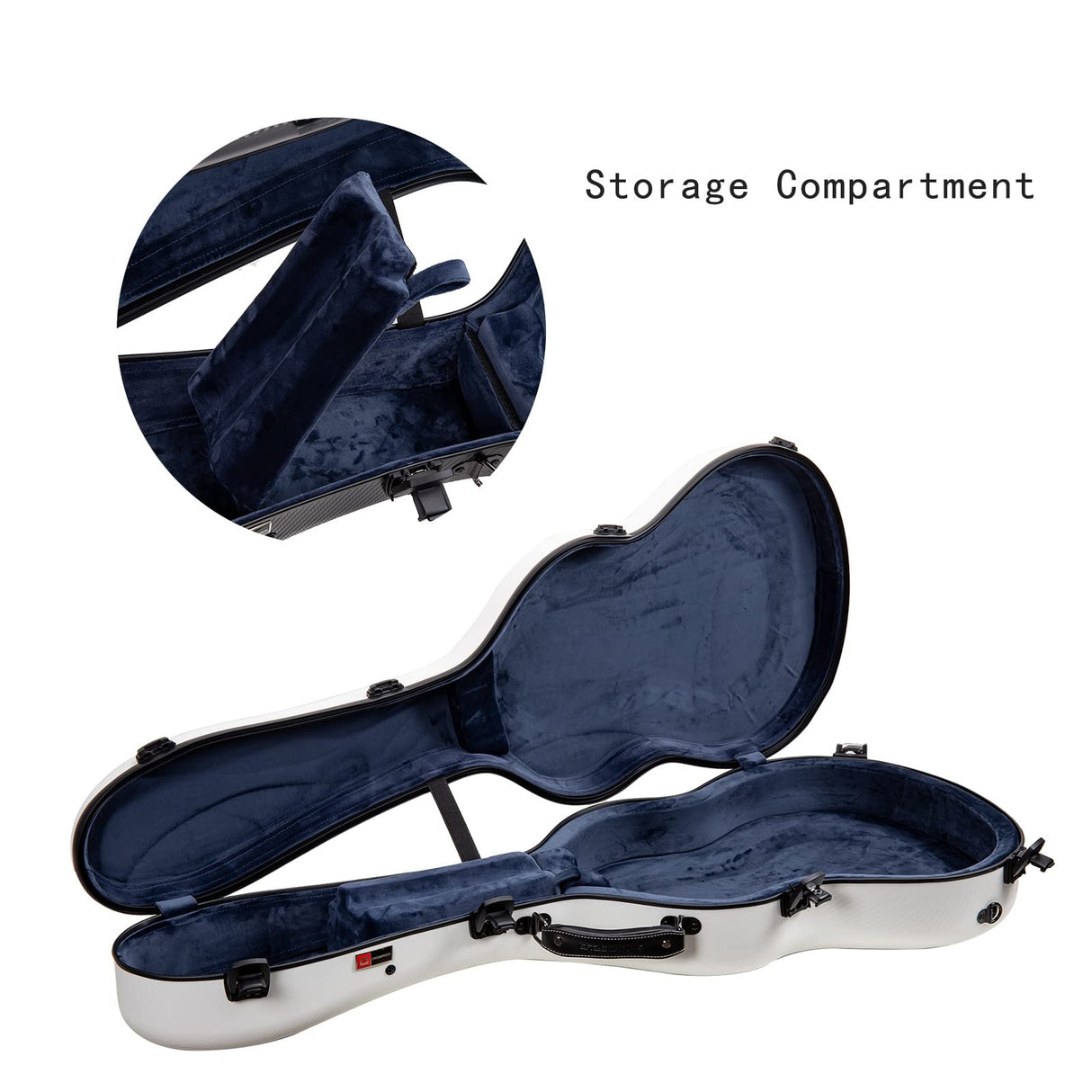 Crossrock Funda de policarbonato para Guitarras clásicas 4/4, Funda antiarañazos, Color Blanco (CRF4020CWT), White, 4/4 Classical, Guitarra clásica