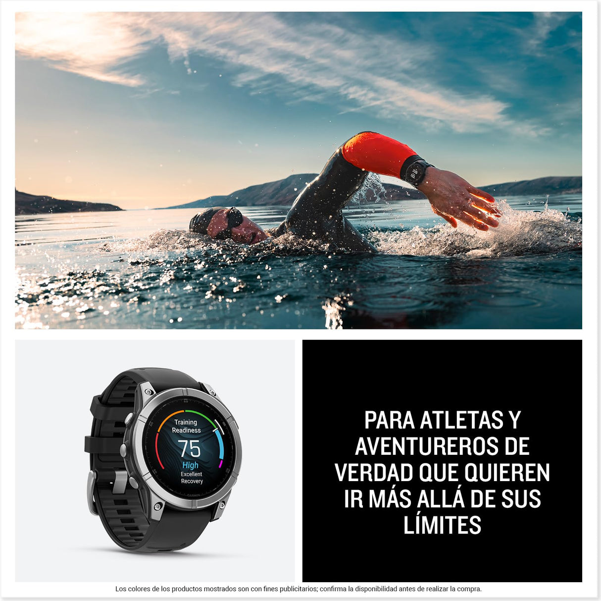 Garmin fēnix E - 47mm - Reloj de Alto Rendimiento GPS Multideporte con Pantalla táctil AMOLED, Frecuencia cardíaca, Mapas y hasta 10 días de autonomía, Acero Plateado