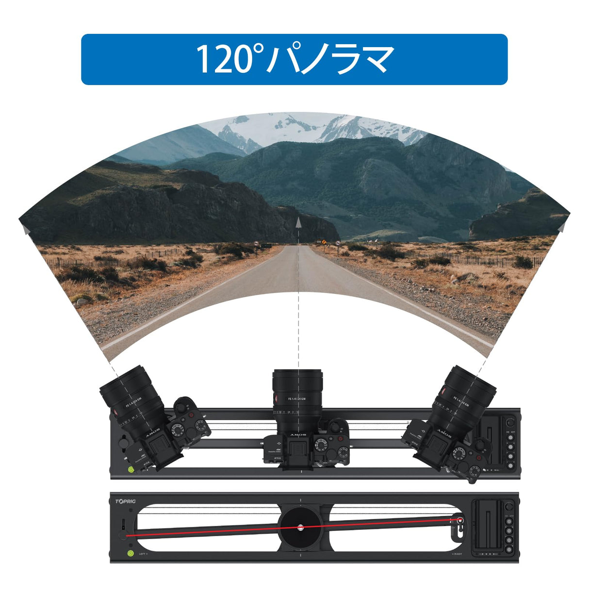 Accsoon - Toprig S40 - Deslizador de cámara motorizado para grabación de vídeo - Carga máx. Carga hasta 2,5 kg Vertical y 4 kg Horizontal - Distancia máxima de Desplazamiento: 225 mm