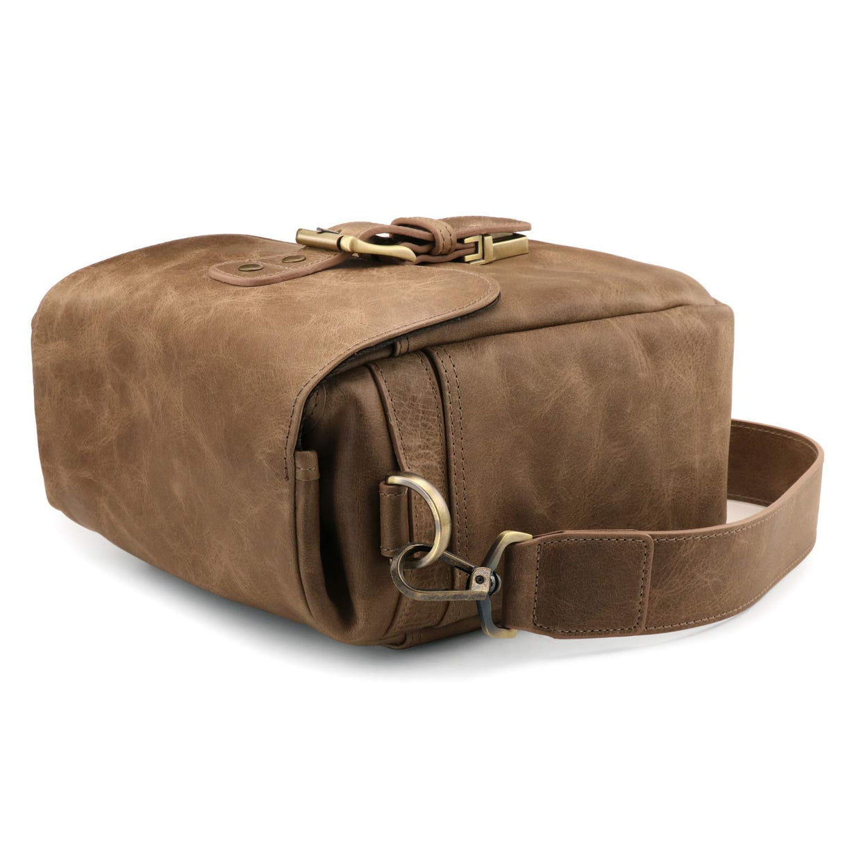 Megagear Mg1702 Torres Mini - Funda de Piel para Cámaras Réflex y de Fotos Réflex, Marrón Grisáceo