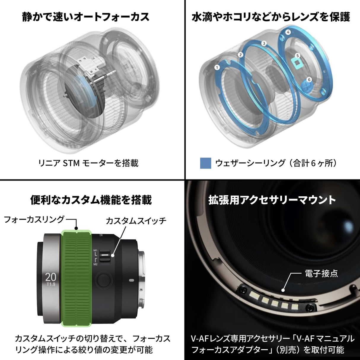 Samyang V-AF 20 mm T1,9 FE para Sony E