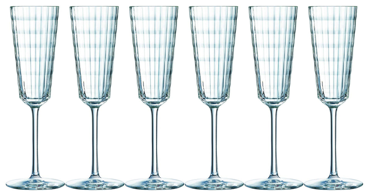 CreaTable 21078, Series IROKO, juego de 6 copas de champán de 17 cl