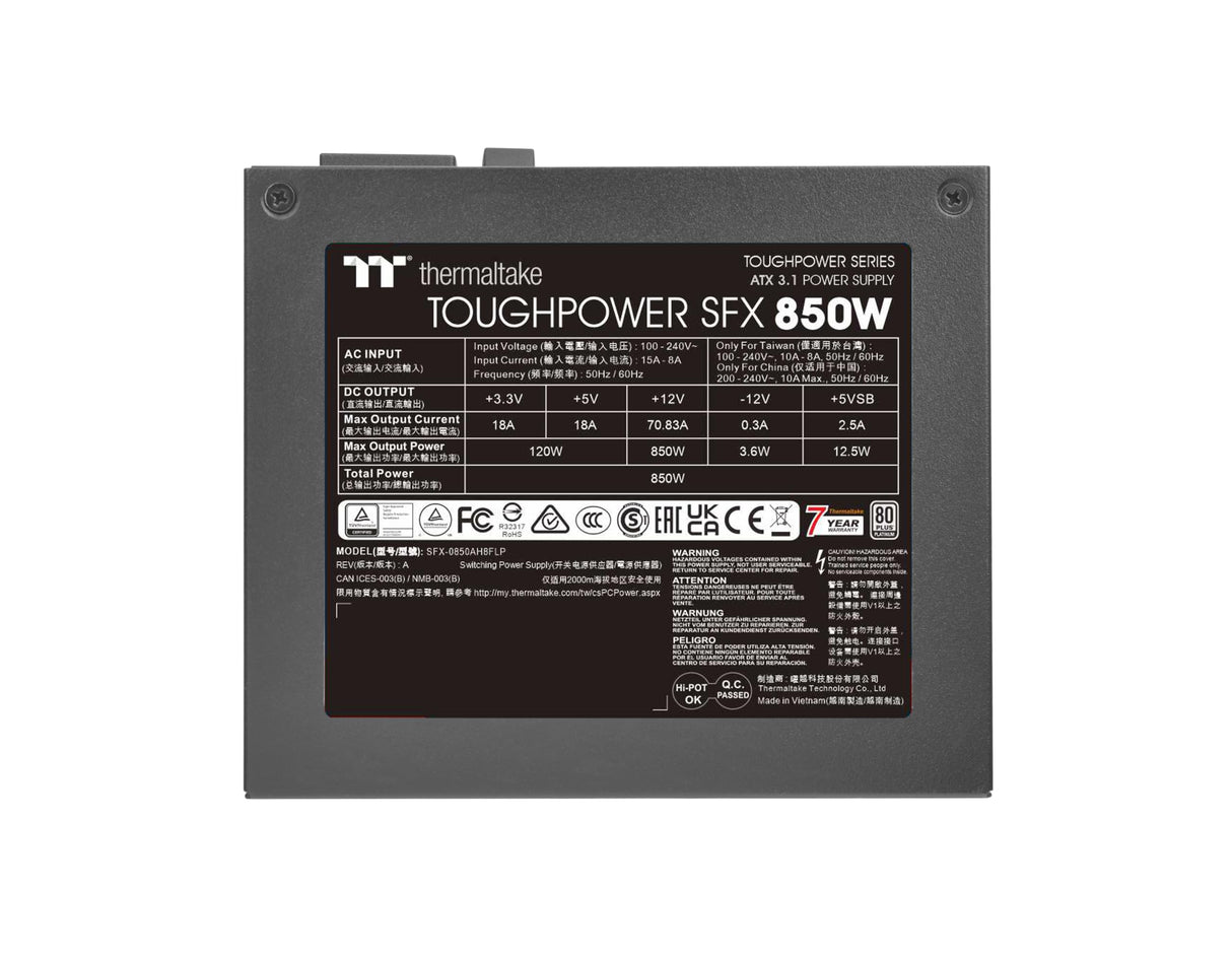 Thermaltake Toughpower SFX 850W | ATX 3.1 | Modular | 80Plus Platinum