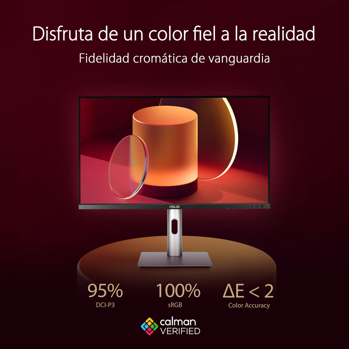 ASUS ProArt Display PA278CFRV - Monitor Profesional de 27", IPS, QHD (2560 x 1440), LuxPixel AGLR, 100Hz, USB-C PD 96W, VESA DisplayHDR 400 y MediaSync, Soporte ergonómico, Sostenibilidad ecológica