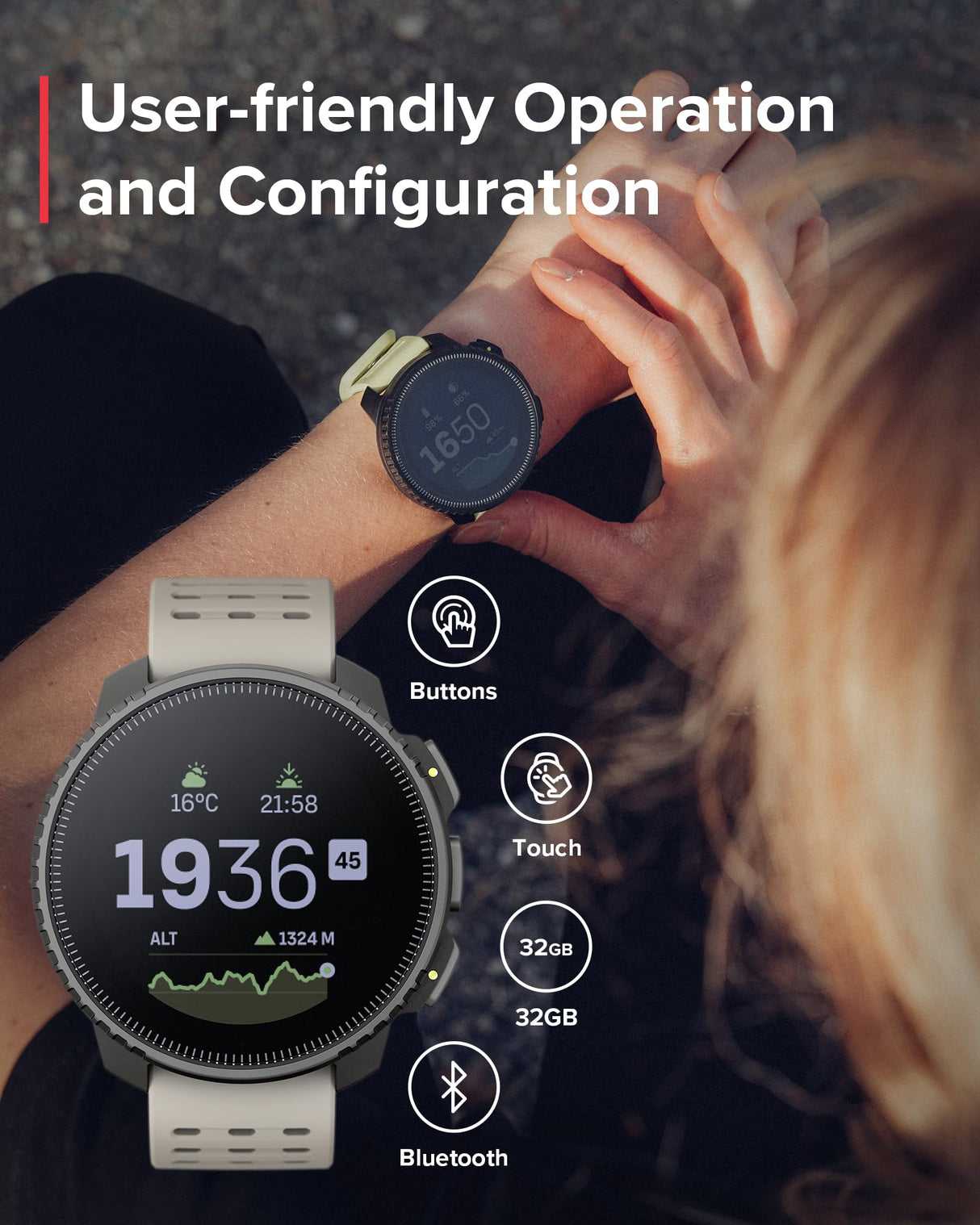 SUUNTO Vertical Reloj Deportivo - Smartwatch GPS, GPS de Doble Frecuencia, Mapas sin Conexión Gratuitos, Autonomía de hasta 50 Días, Carcasa Resistente Militarmente, Resistente al Agua hasta 100m