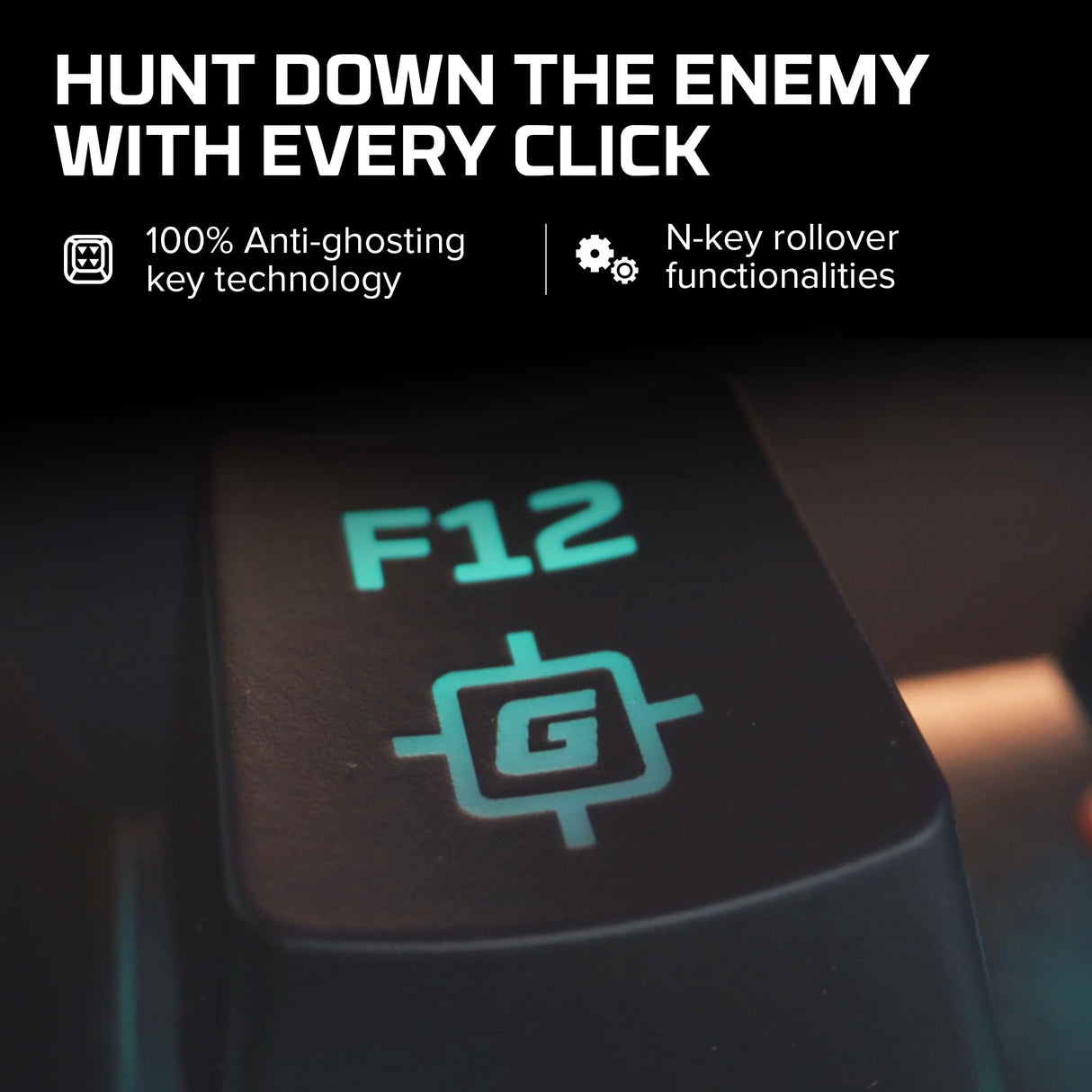 HyperX Alloy Origins – Teclado mecánico para juegos RGB, HyperX Aqua, (QWERTY – US Layout)