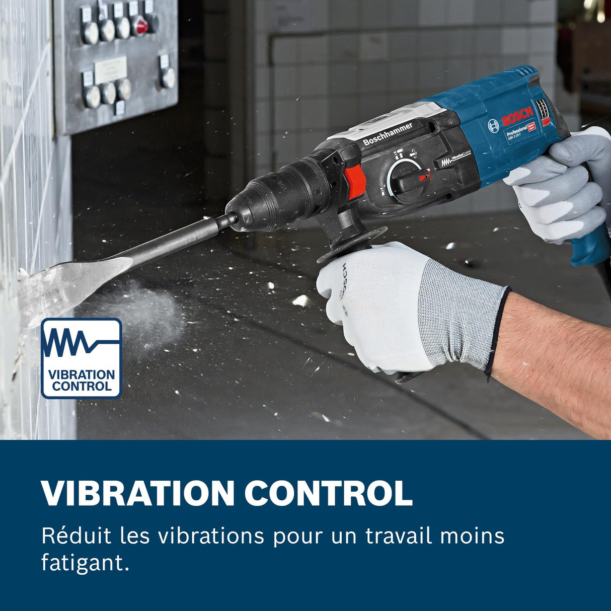 Bosch Professional GBH 2-28 F - Martillo perforador (3,2 J, Ø máx. hormigón 28 mm, SDS plus + cilíndrico, set 6 acc., en maletín) - Amazon Exclusive