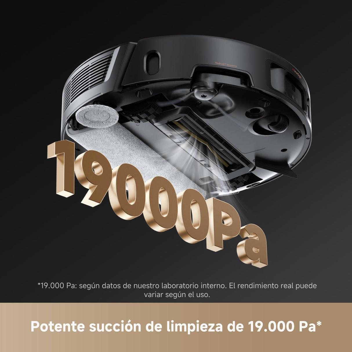 Mova Z50 Ultra Robot Aspirador 19000Pa Succión con mopa, Limpieza con Agua Fresca y 18N Presión, Autolimpieza con Agua Caliente 75℃, Mopa Levantable, Navegación DToF+IA RGB, Autovaciado