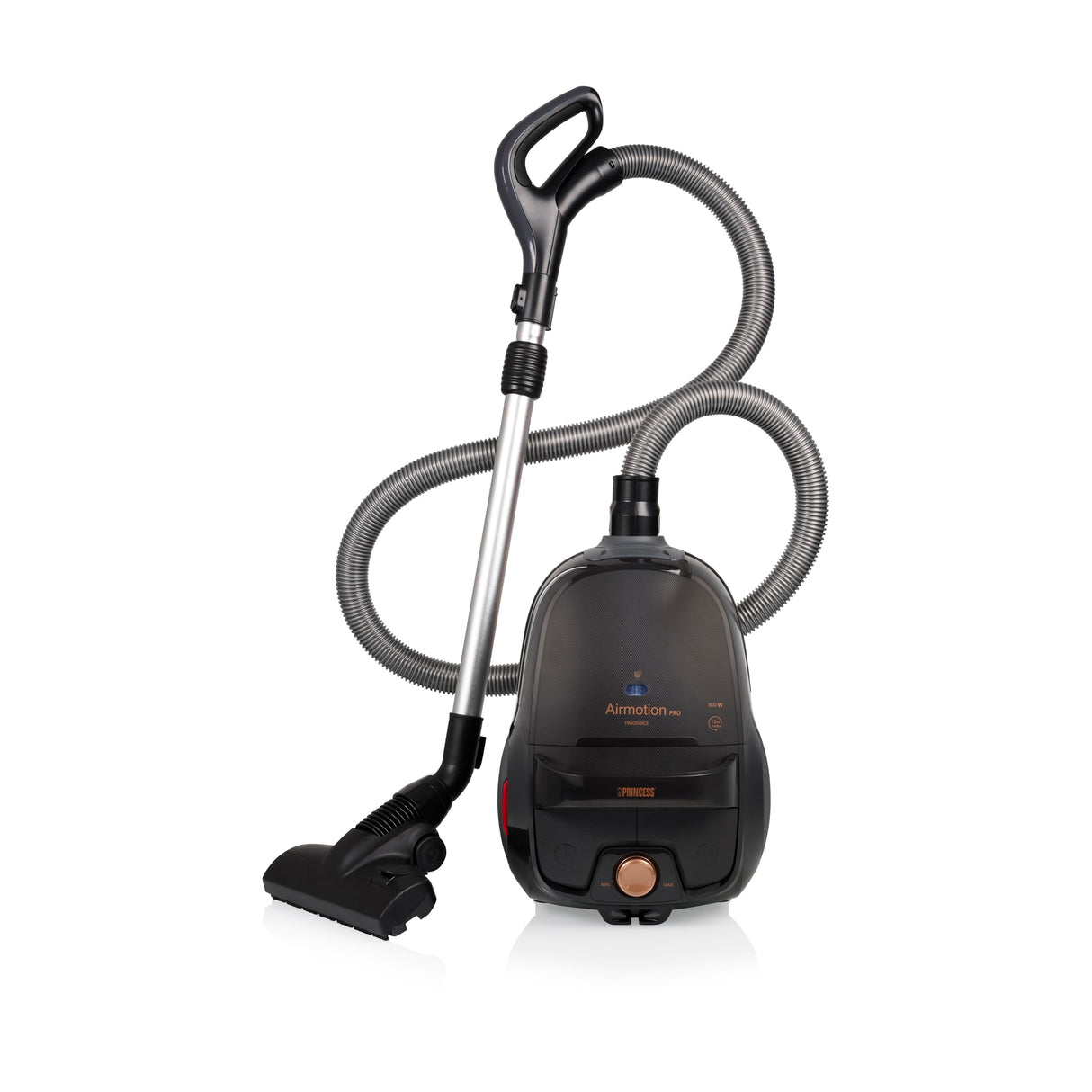 Princess Airmotion Pro, Función Fragancia para Aire Fresco, Ligero & Compacto & Gran Capacidad 4L, maniobrable con 3 Ruedas, 4,5 kg, 800W, 21 kPa, Filtro HEPA, 12m, 68 dB, Aspirador con Bolsa 336090