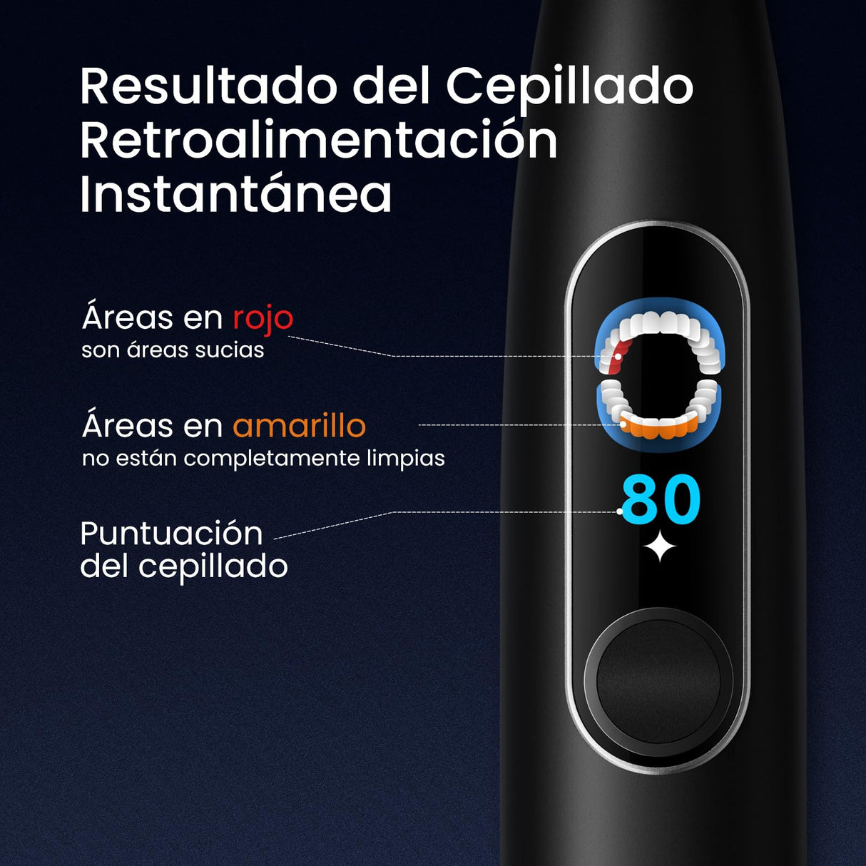 Cepillo eléctrico Oclean X Elite 10, AI cepillado personalizado,Pantalla táctil con seguimiento de 12 áreas, 40°de oscilación, 5 Modos, Temporizador, 40 Días, Pronóstico del tiempo, IPX7, Negro