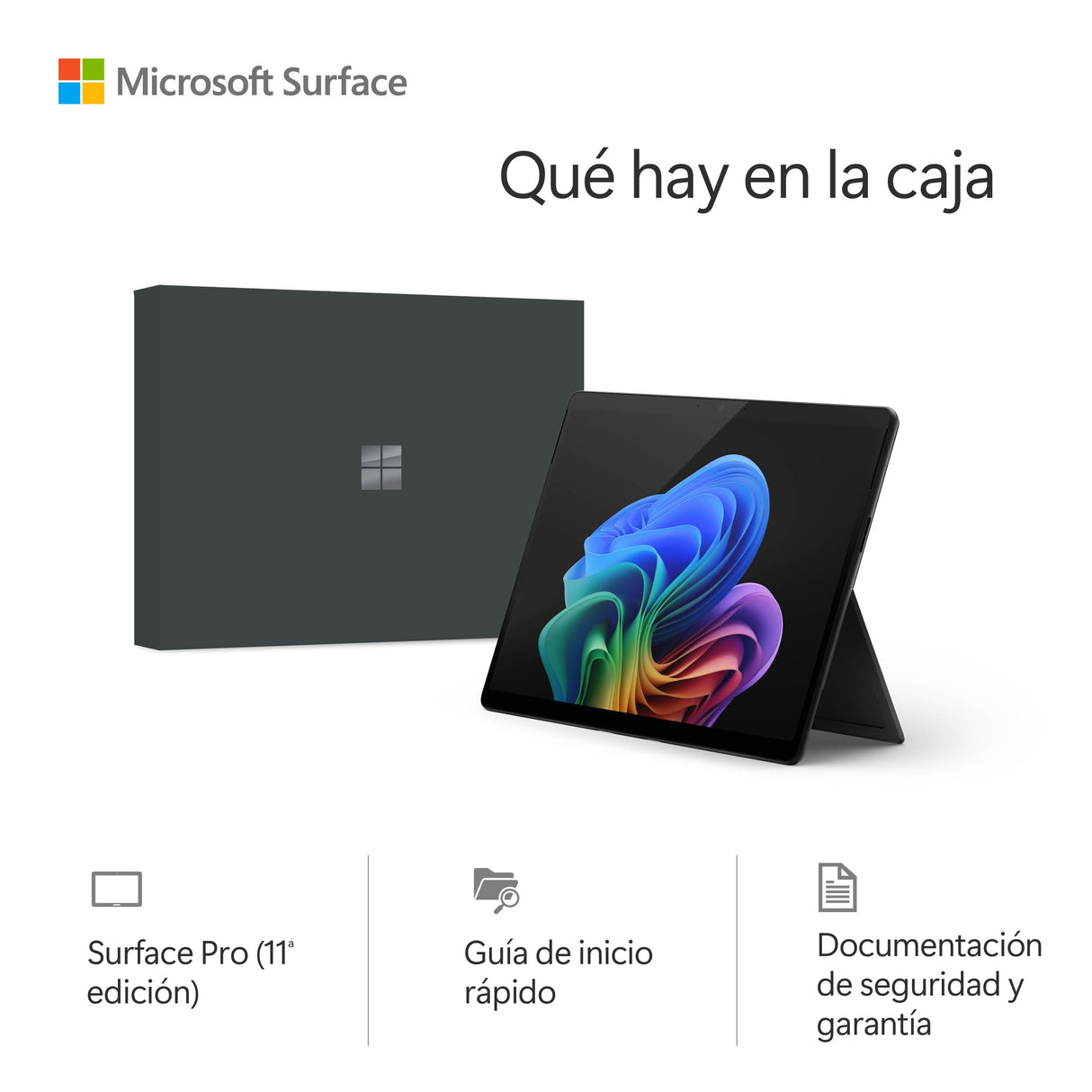 Microsoft Surface Pro (no Incluye el Cargador) | Copilot+ PC | Pantalla táctil OLED 13”| Snapdragon® X Elite | 16GB RAM | 256GB SSD | Último Modelo, 11a edición | Negro