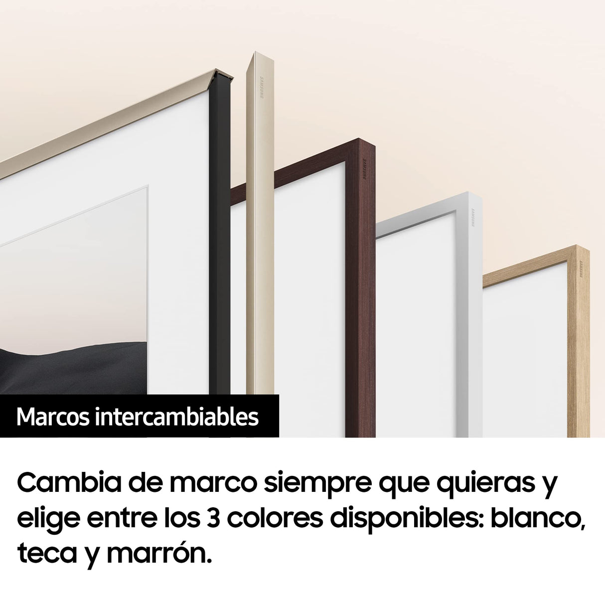 SAMSUNG TV The Frame 2023 55LS03 - Smart TV de 55", Galería de Arte con Display Mate, Marcos Intercambiables, Tecnología Quantum Dot, One Connect y Cable Casi Invisible, Soporte de Pared Slim