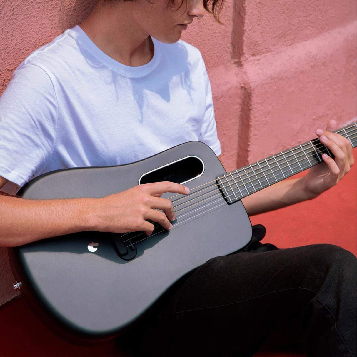 LAVA ME 3 Chitarra per principianti per chitarra in fibra di carbonio (borsa per pianoforte da 36 pollici in oro chiaro)