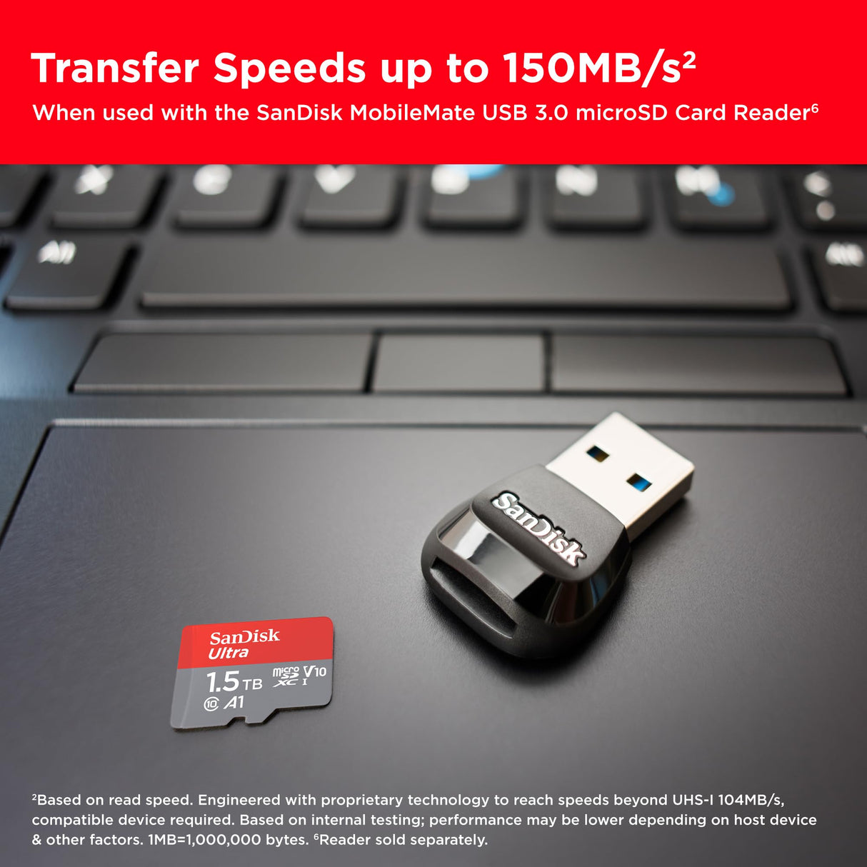 SanDisk Ultra Tarjeta Micro SDXC + adaptador SD 1.5TB (Compatibles con tabletas y móviles Android, UHS-I, hasta 150 MB/s, Video Full HDD, Clase A1 de rendimiento, Class 10, U1)