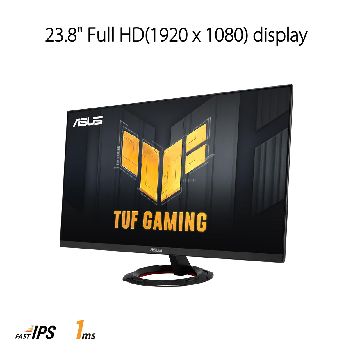ASUS TUF Gaming VG249Q3R Monitor para Juegos - 23.8 Pulgadas, Full HD (1920 x 1080), 180Hz, IPS rápido, Extreme Low Motion Blur™, 1 ms (GTG), FreeSync™, sobremarcha Variable, 100% sRGB