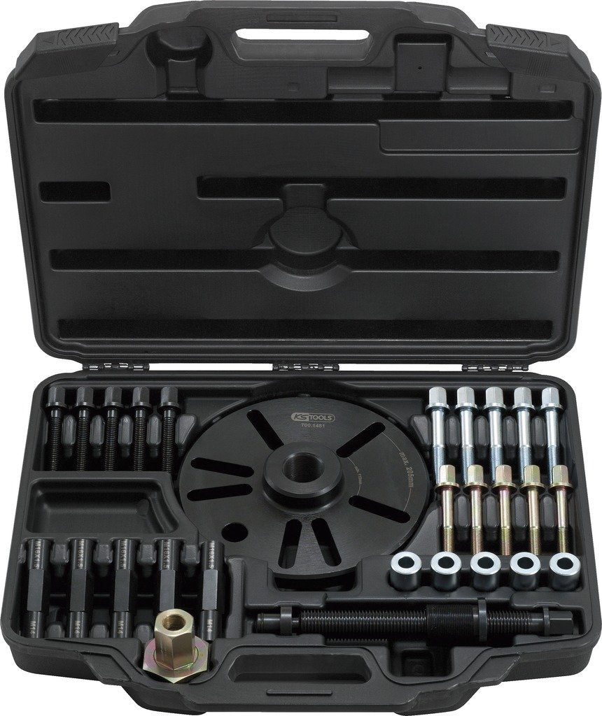 KS Tools 700.1480 Extractor universal de cubos de rueda para turismos, 4x4 y furgonetas, 28 pzs