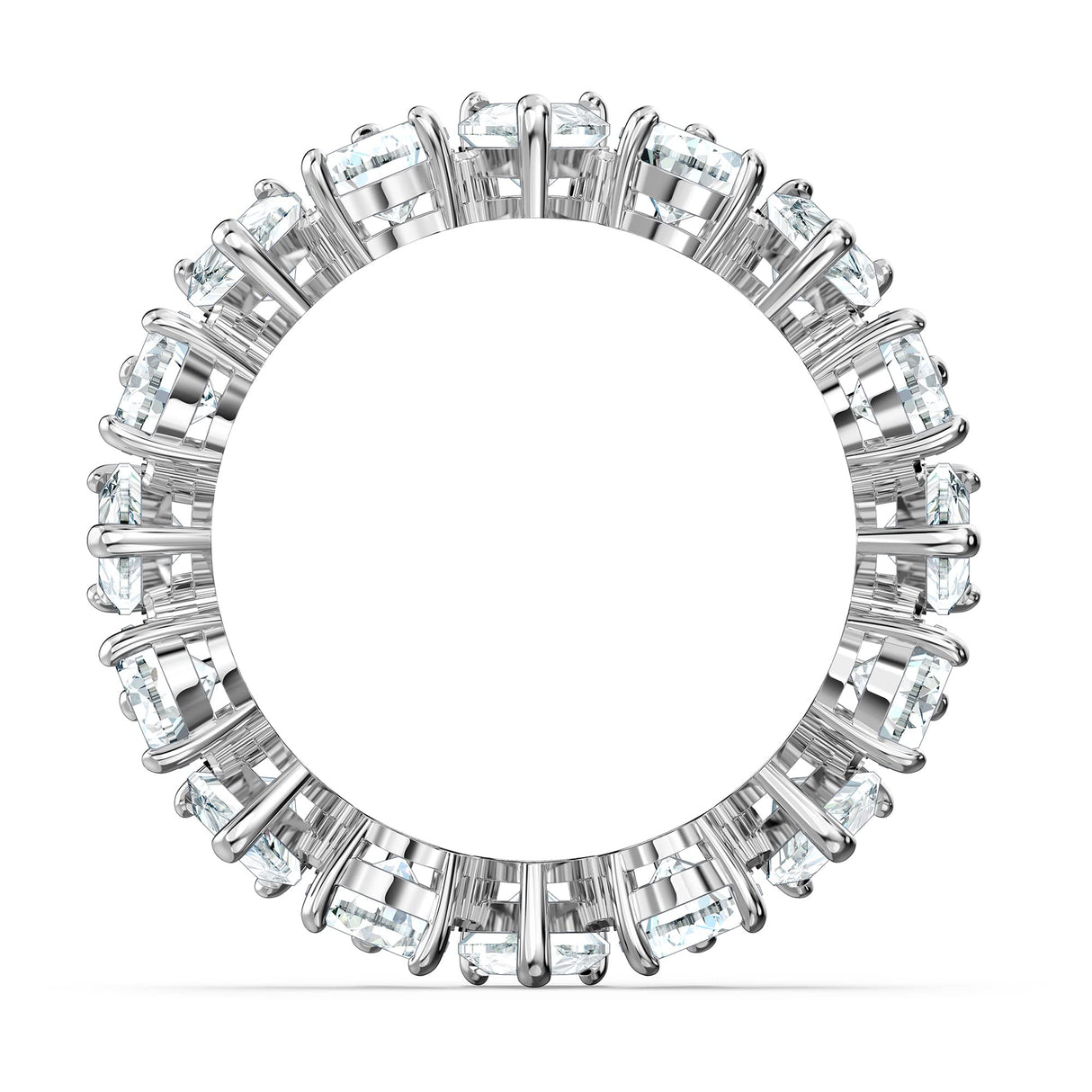 Swarovski Anillo Vittore, Circonita Swarovski de talla pera, Blanco, Baño de rodio