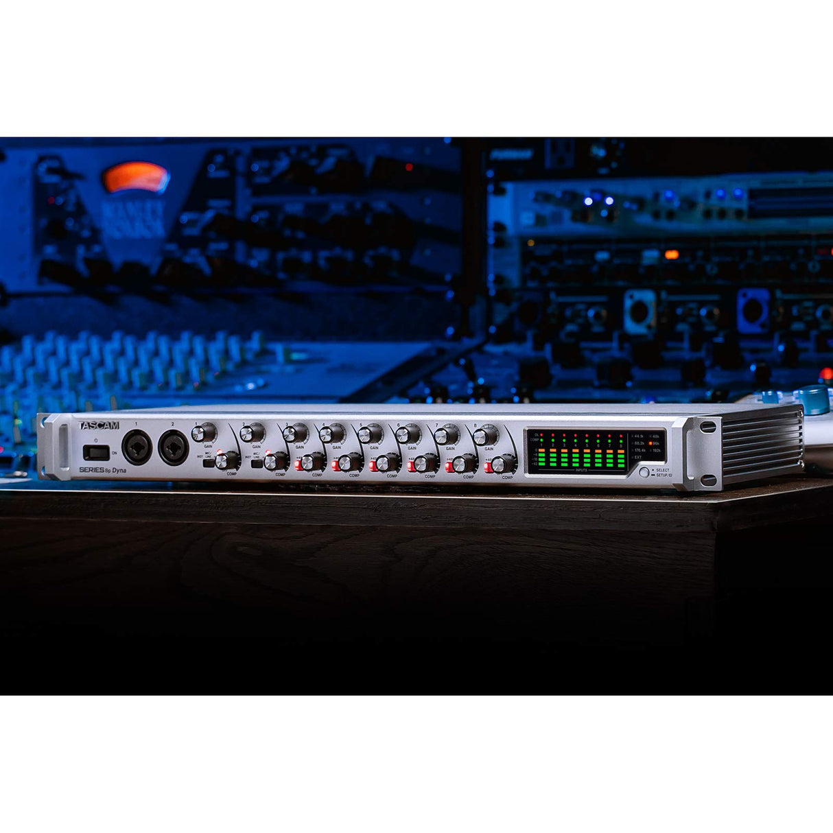 Tascam Serie 8p Dyna - Convertidor A/D de 8 Canales, preamplificador de micrófono con compresor analógico
