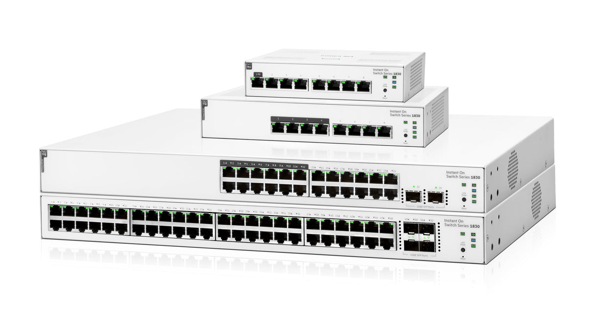 Aruba Instant On 1830 - Conmutador Inteligente GB de 48 Puertos, 48 x 1 G, 4 SFP, EU Europe Cord (JL814A#ABB)