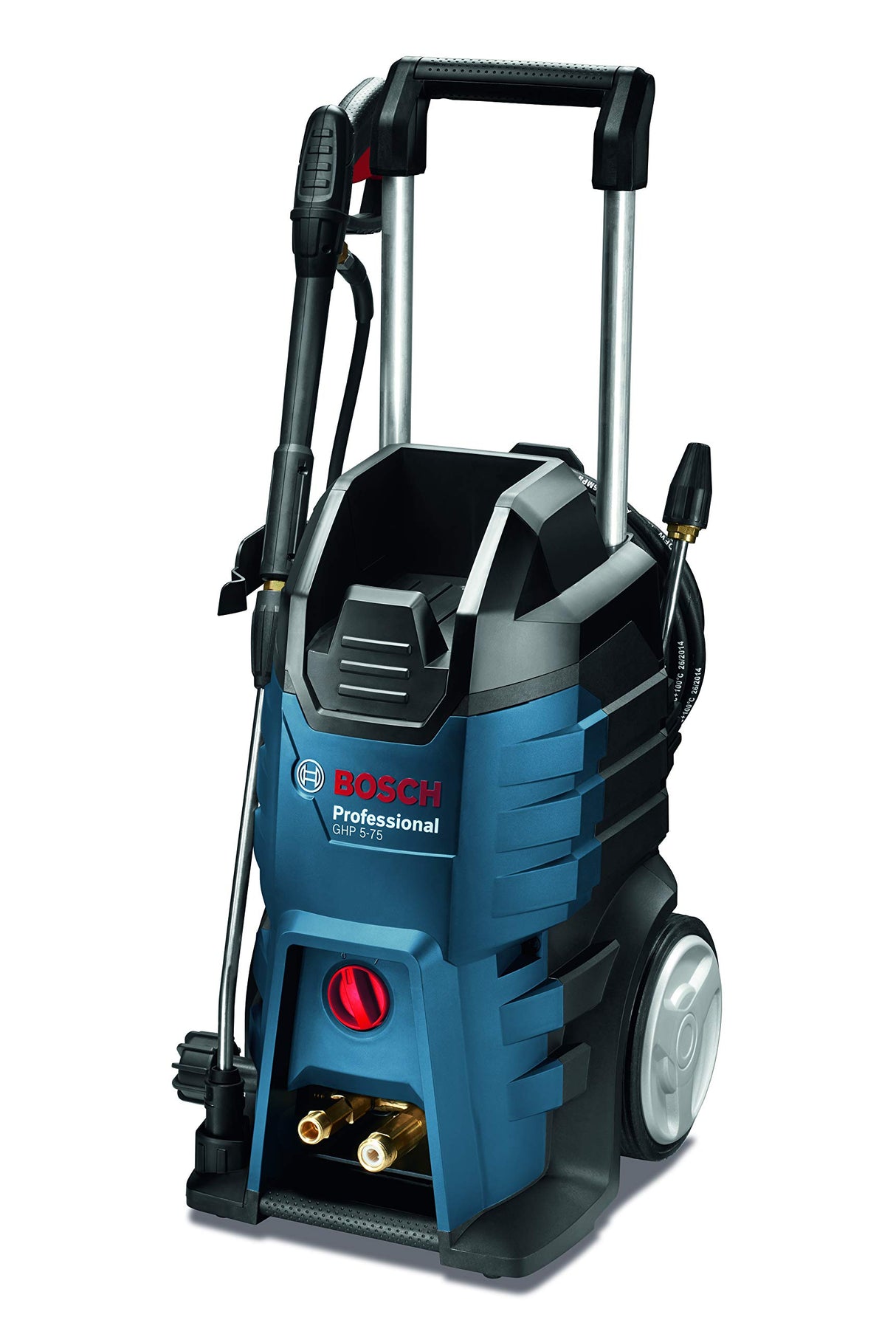 Bosch Professional GHP 5-75 - Hidrolimpiadora de alta presión (185 Bares, 570 l/h, 2 lanzas), Color Negro/Azul