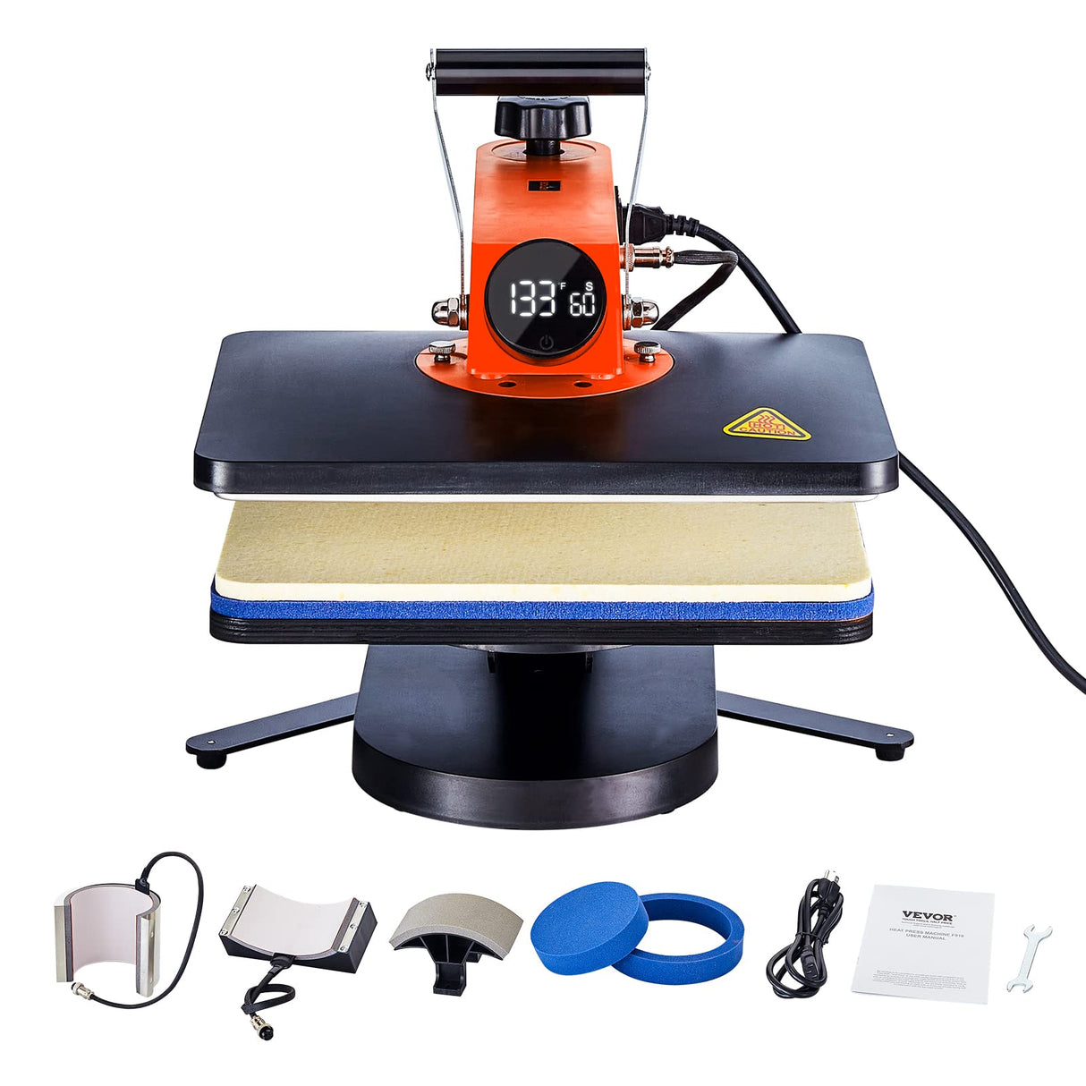 VEVOR Máquina de Prensa de Calor, Transferencia de Calor, Prensa de Calor Multifunción de 42 x 40 x 39 cm, Máquina de Sublimación de Prensa de Calor 5 en 1 para DIY Camisetas, Sombreros, Tazas