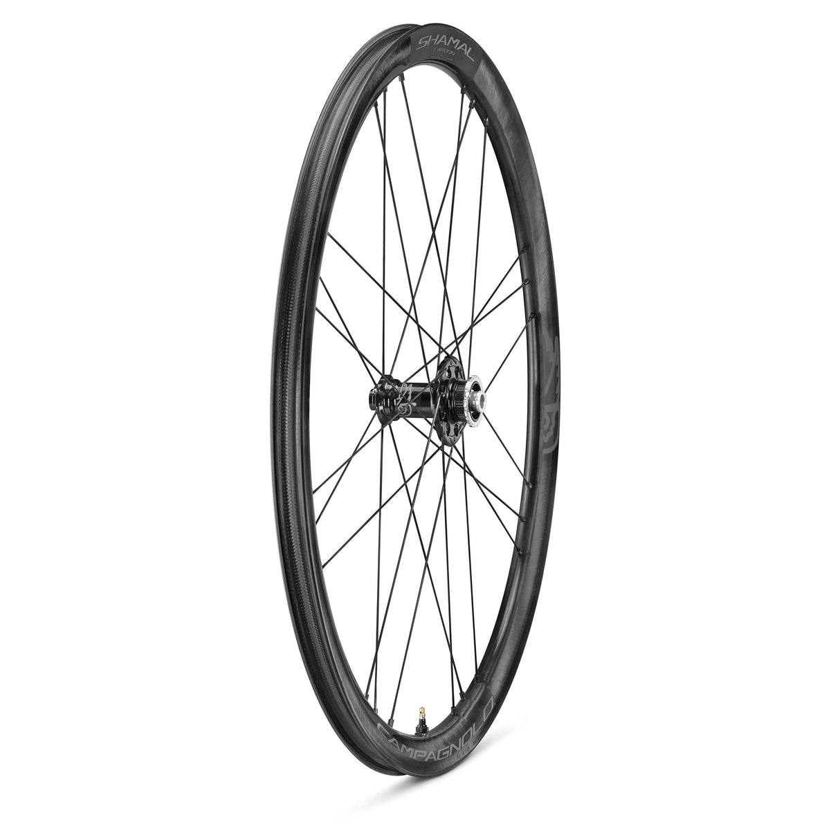 CAMPAGNOLO Shamal Carbon C21-Freno de Disco de 2 vías sin cámara Rueda Delantera, Unisex, Etiqueta Oscura, 700c