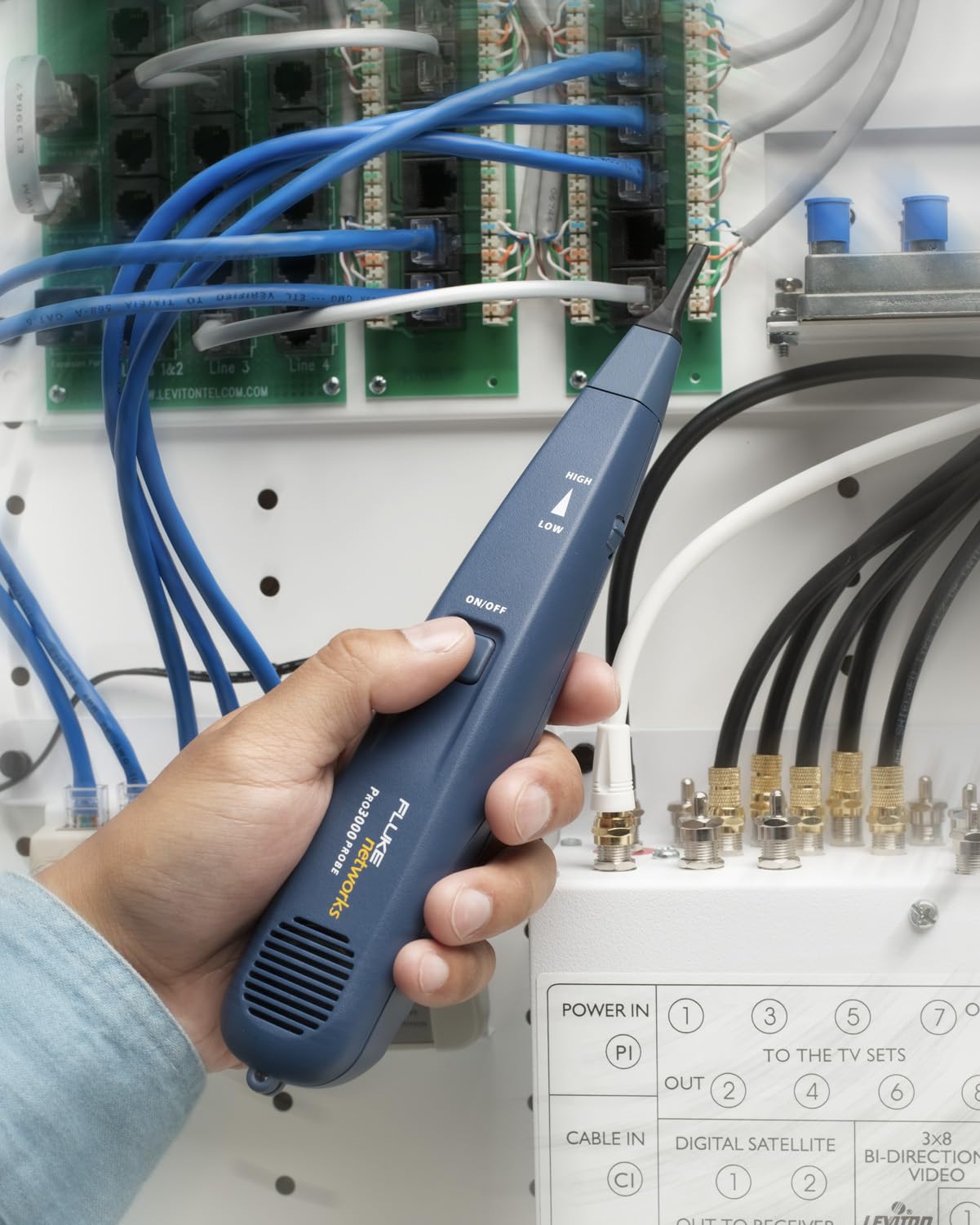 Fluke Pro3000 Azul - Probador de cable de red (9 V, -20 - 60 °C, -40 - 70 °C)