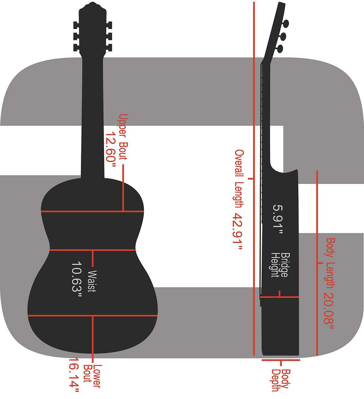 Crossrock Funda de Fibra de Vidrio de Lujo para Guitarra OM, Martin 000 - pestillo TSA (CRF2021OMIV)
