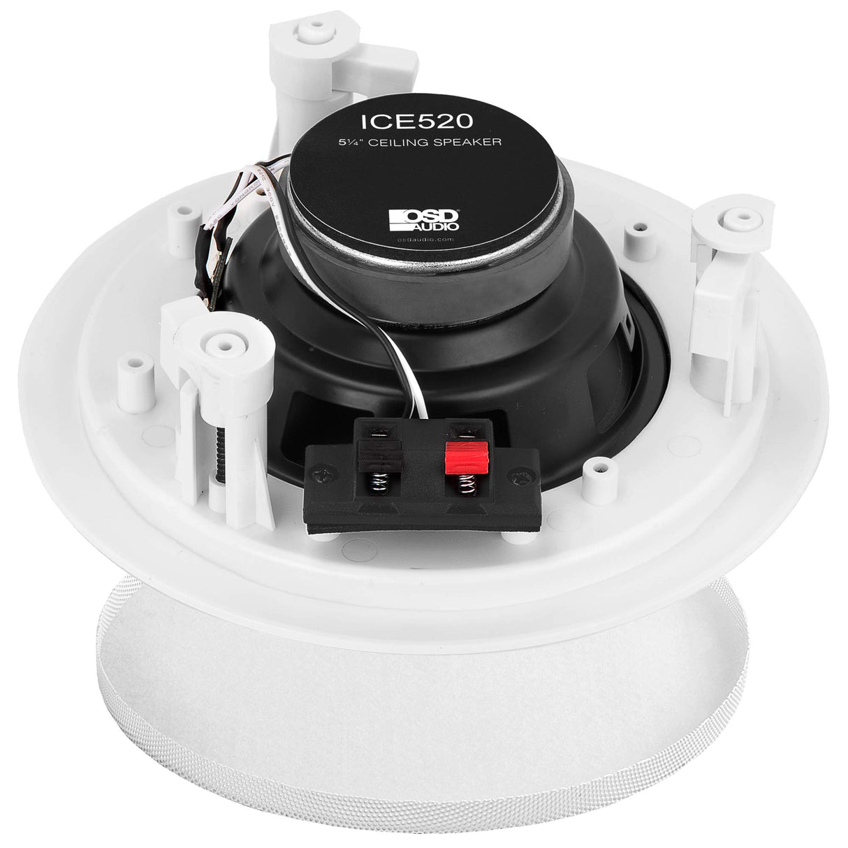 OSD Audio ICE520 5.25" 100W Altavoz de Techo Parrilla pintable (Blanco, par)