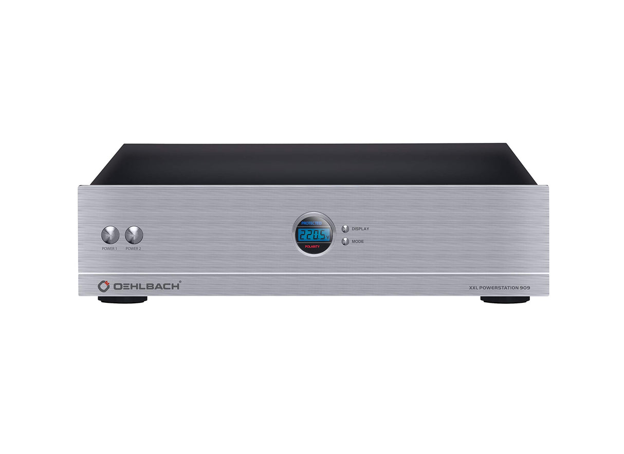 Oehlbach XXL Powerstation 909 High-End - Adaptador múltiple de Audio de Alta definición, Plata