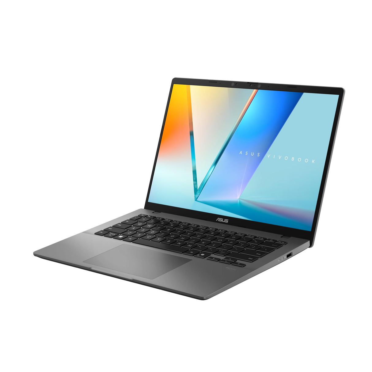 ASUS Vivobook S 14 S3407QA-KP014W Copilot+ PC - ORD.Portátil 14" WQXGA (Qualcomm Snapdragon X (X1-26-100), 16GB RAM, 1TB SSD, Qualcomm Adreno GPU, Win 11 Home) Gris Mate - Teclado QWERTY español