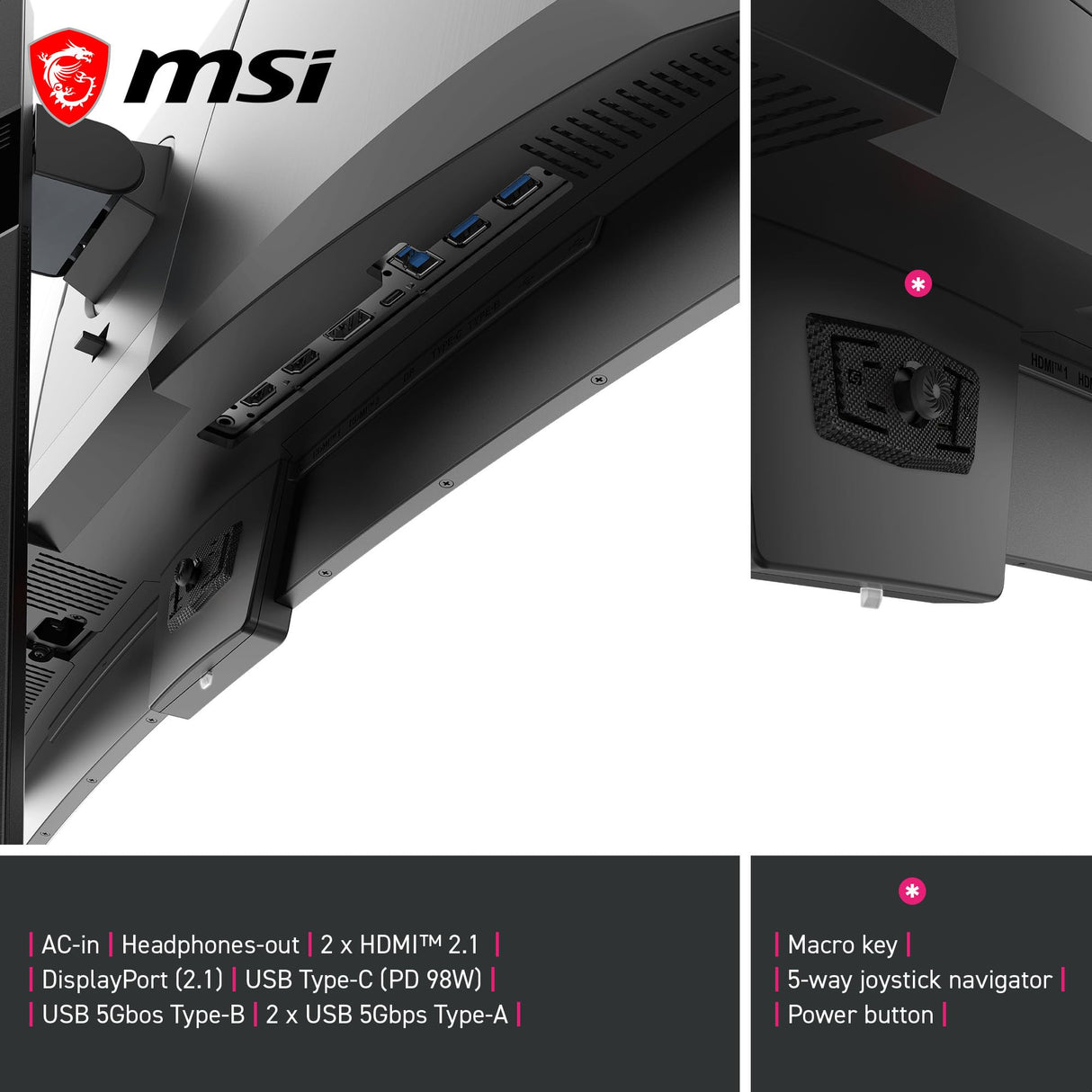 Msi Mpg 341cqrde QD-Oled X36 34 Zoll Uwqhd Curved Gaming Monitor 360 Hz (9s6-3de29A-002)
