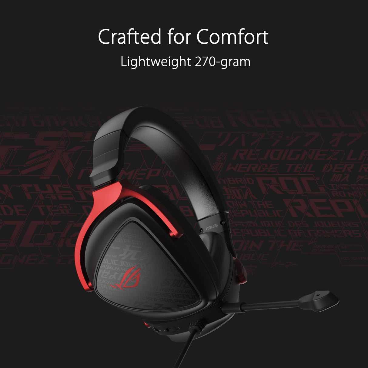 ASUS ROG Delta S Core - Auriculares Gaming Ligeros de 3.5 mm con transductores Essence de 50 mm, Sonido Envolvente 7.1 Virtual, compatibles con PC, Playstation 5, Nintendo Switch y Xbox