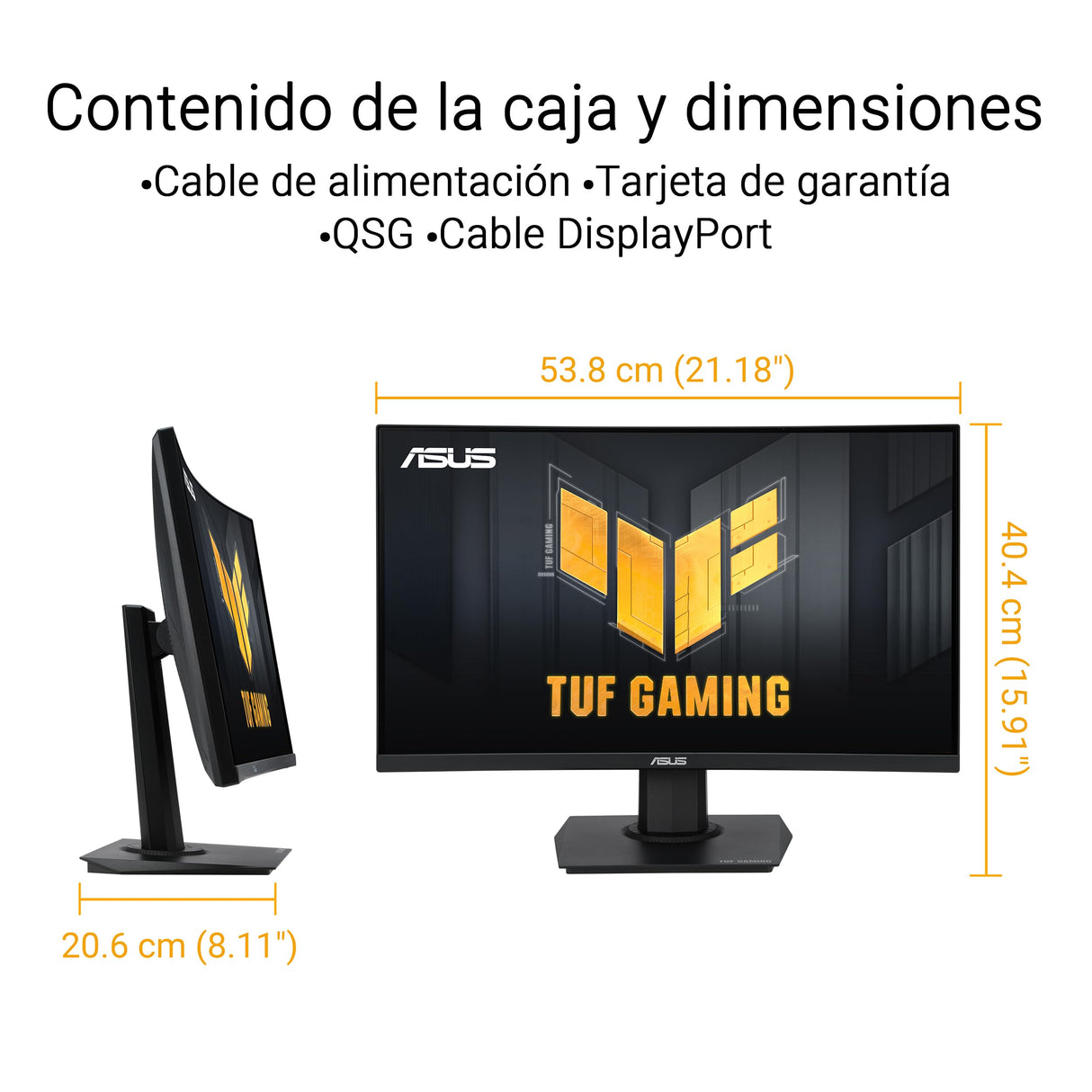 ASUS TUF Gaming VG24VQER - Monitor Gaming de 24 Pulgadas, Full HD, Curvo, 180 Hz, ELMB Sync, FreeSync, 1 ms MPRT, DisplayWidget Center