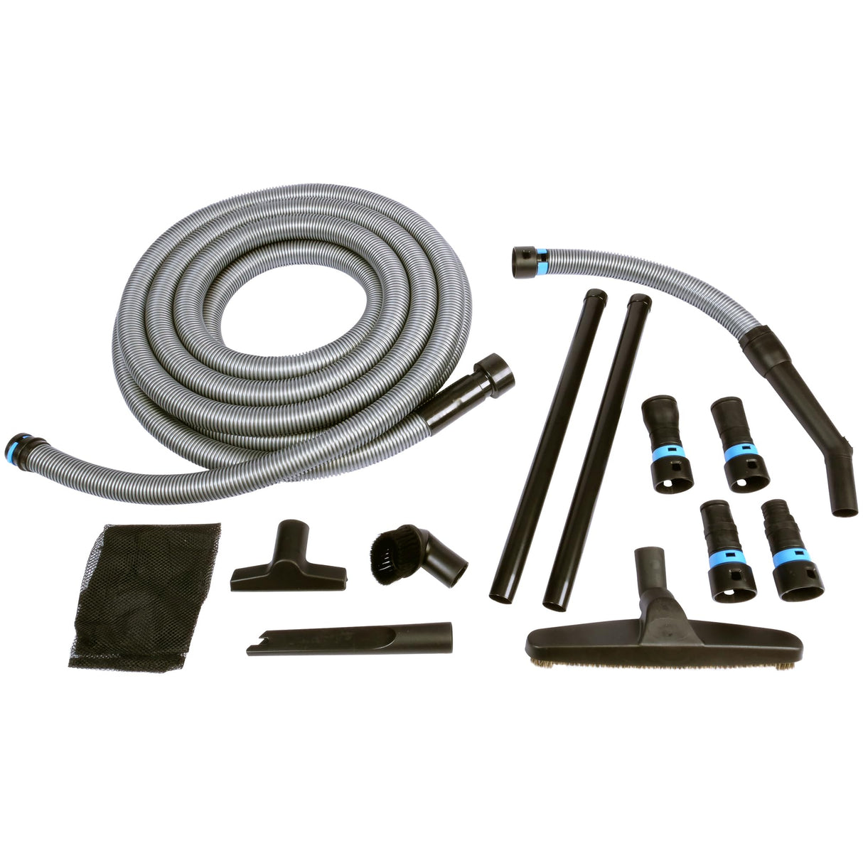 Quick Click - Juego de adaptadores de recogida de polvo para herramientas eléctricas multimarca y accesorios de aspiradora de limpieza completa con manguera de 30 pies para aspiradoras húmedas y secas