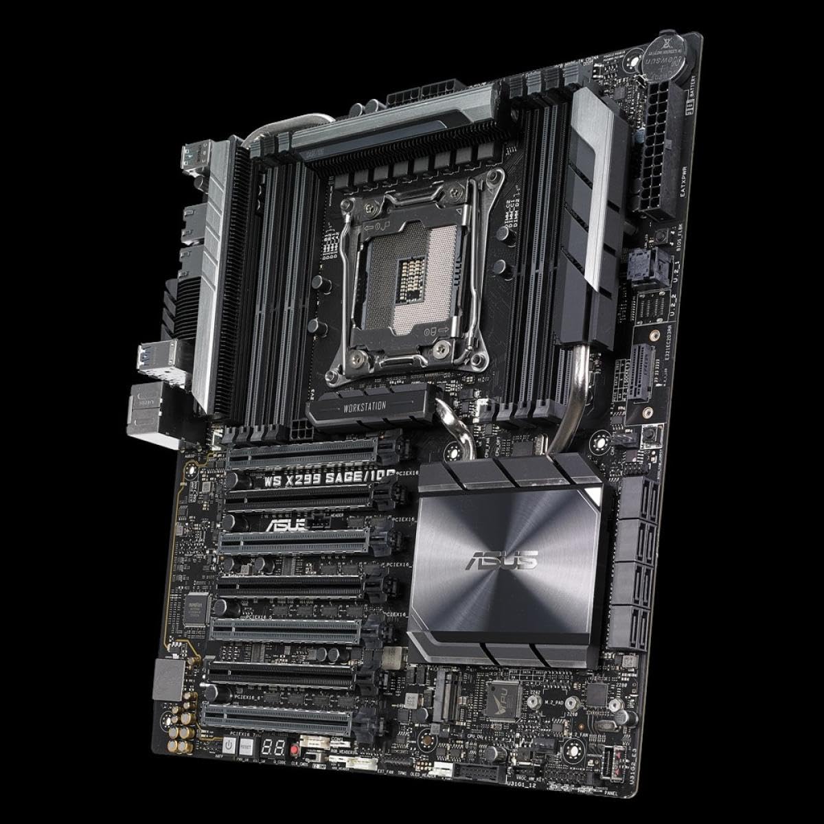 ASUS WS X299 SAGE/10G Placa Base para - Servidor (Intel, LGA 2066 (Socket R4), 14 NM, DDR4-SDRAM, 2133,2400,2666 MHz, 512 GB)