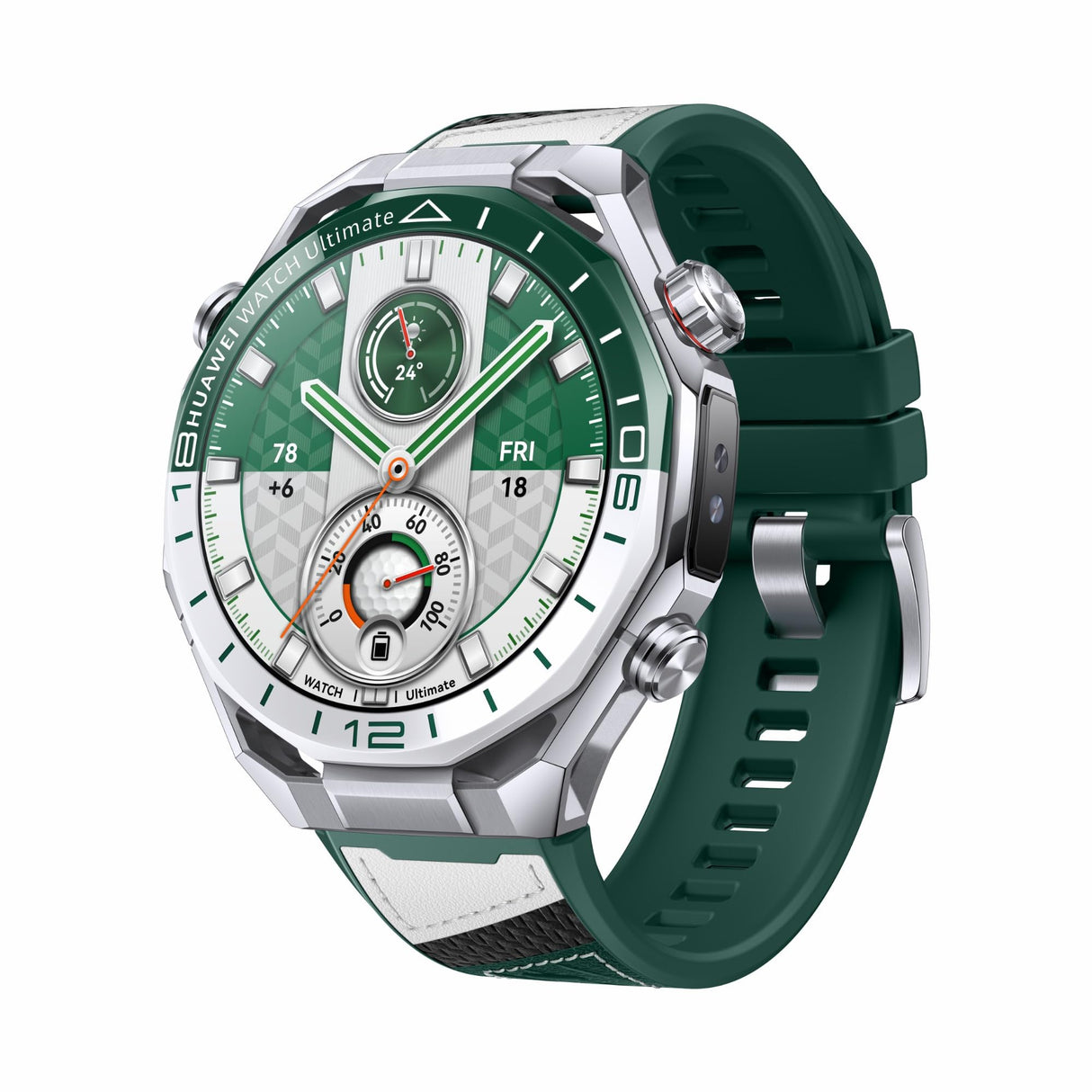 HUAWEI Watch Ultimate 2 Smartwatch, Prestaciones de Golf Profesional, Buceo de 150 Metros, Comunicación Subacuática Basada en Sonar, Tecnología Multi Sensor X-Tap, Llamadas eSIM sin Teléfono, Verde