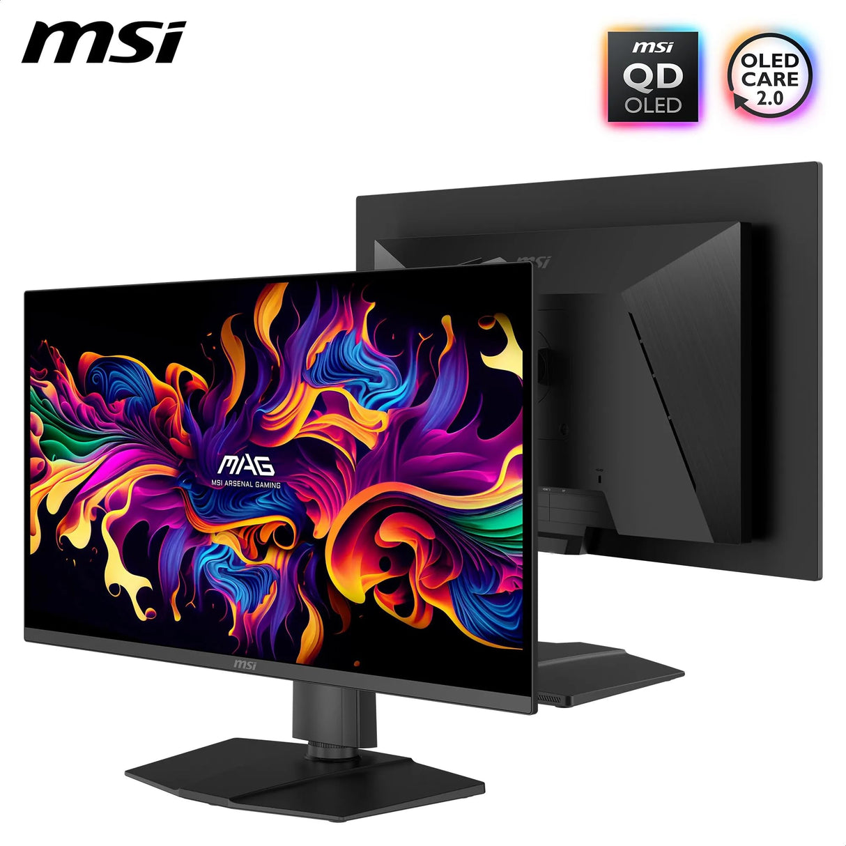 MSI mag 273QP QD-OLED X24 - Monitor Gaming Plano 26.5" WQHD - Panel OLED Quantum Dot 2560 x 1440 240Hz / 0.03ms, 99% DCI-P3, Delta E≤2, DisplayHDR True Black 400, DP 1.4a, HDMI 2.1
