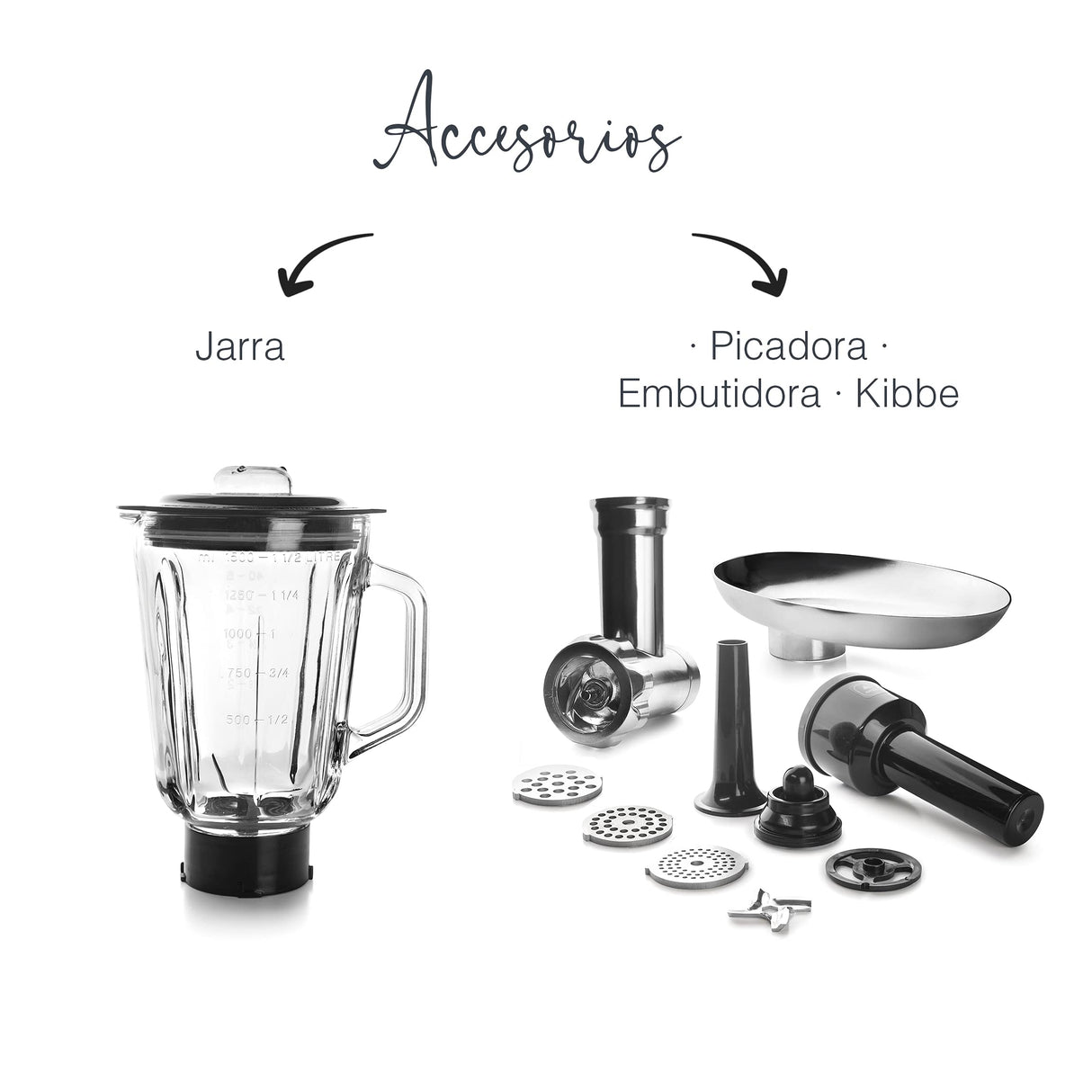 Lacor - 69683 - Batidora Eléctrica Complet, Amasadora de Pan, Robot de Cocina Amasador, Ruleta con 6 Velocidades, Acero Inoxidable, 1500W, 6 L