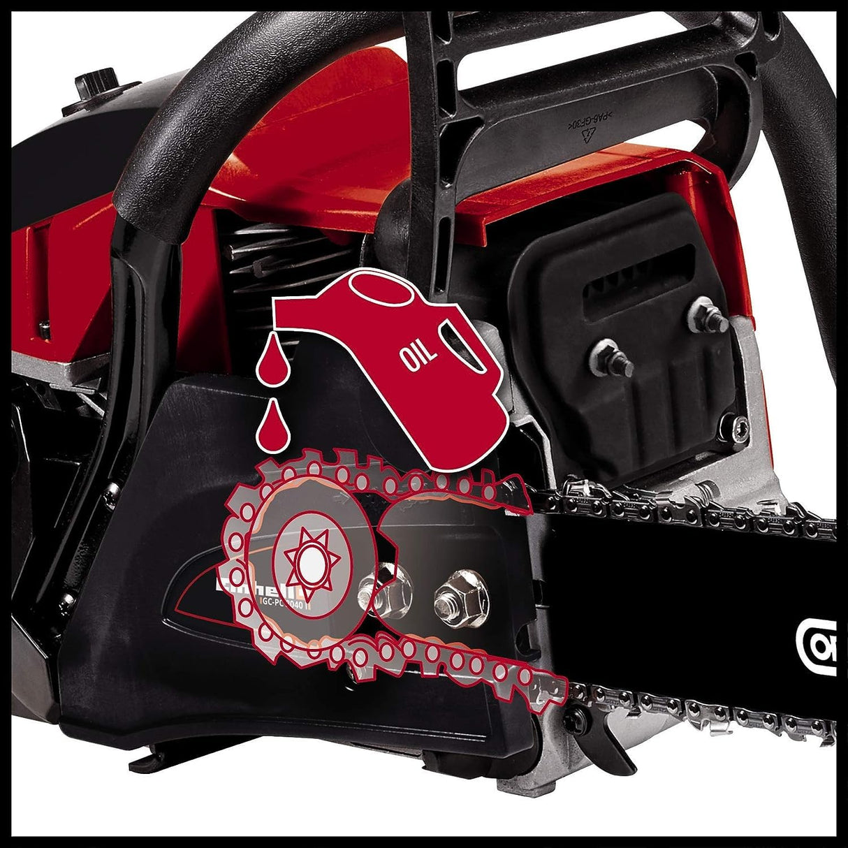 Einhell GC-PC 2040 I - Motosierra de gasolina (2000 W, longitud de corte: 39cm, velocidad de corte: 21m/s, 11500rpm, espada y cadena de calidad OREGON)(ref. 4501851)