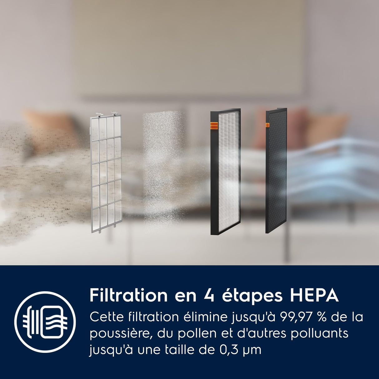 Electrolux Pure Multi 700, purificador de aire, conexión Wi-Fi, función de ventilador, aire puro Filtración HEPA en 5 pasos, 73m2 máx., silenciador, EPU72771DG, gris oscuro