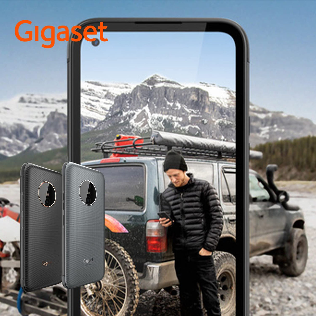 Gigaset GX6 para Exteriores 5G Smartphone - Estándar Militar, IP68 Resistente al Polvo y al Agua, Pantalla de 6,6" FHD+ con Gorilla Glass - 128GB+6GB RAM - Cámara de 50MP, Capaz de Android 14, Negro