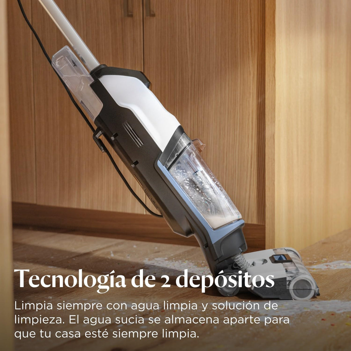 Bissell CrossWave Edge, Aspiradora de Agua, Escoba Aspiradora Multi-Superficie con Auto-Limpieza, Aspirador Fregona con Cable ZeroGap, para Suelos Duros y Alfombras, Cable 7.5m, 4088N