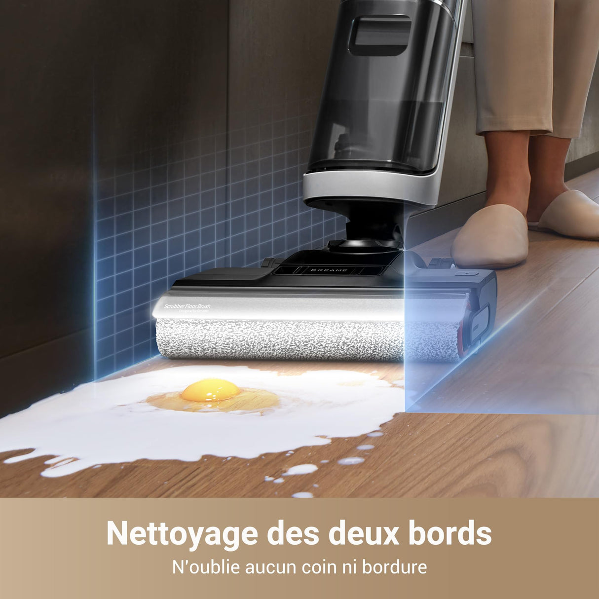 DREAME H14 Pro Aspiradora en seco y húmedo, Alcance de 180 Celsius, Autolimpieza a 60 Celsius, Secado en 5 min, Máxima Potencia de 18 kPa, Adición Automática del Producto, Cepillo Giratorio